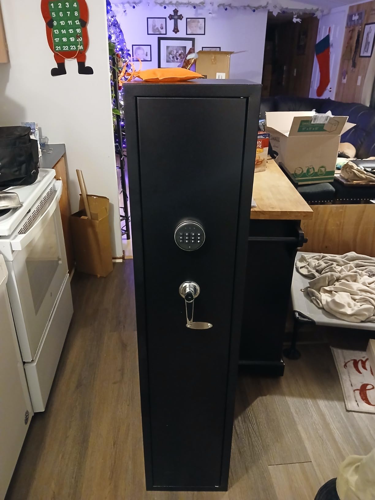 INTERGREAT 12-15 Gun Safe, Large Gun Safe for Rifles and Pistols, Quick Access Rifle Safe with 3 Removable Gun Racks and 4 Pistol Pockets, Digital Gun Cabinet with Dual Alarm and Sleep Mode customer photo 1