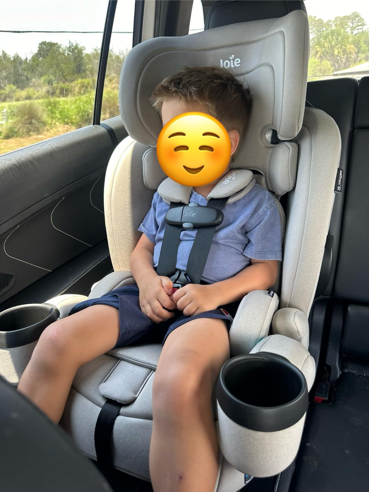 Joie Baby, Saffron™ SI 4‑in‑1 Convertible Car Seat, Rear‑Facing, Forward‑Facing, High‑Back & Booster, LockTight™ Install, Side Impact Protection, No‑Rethread Harness (Dove) customer photo 1