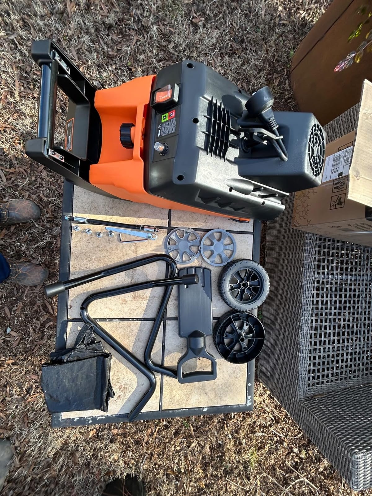LawnMaster Electric Wood Chipper 1.8'' Cutting Diameter with Bag, FD1503 | 15-Amp, 14:1 Reduction customer photo 2
