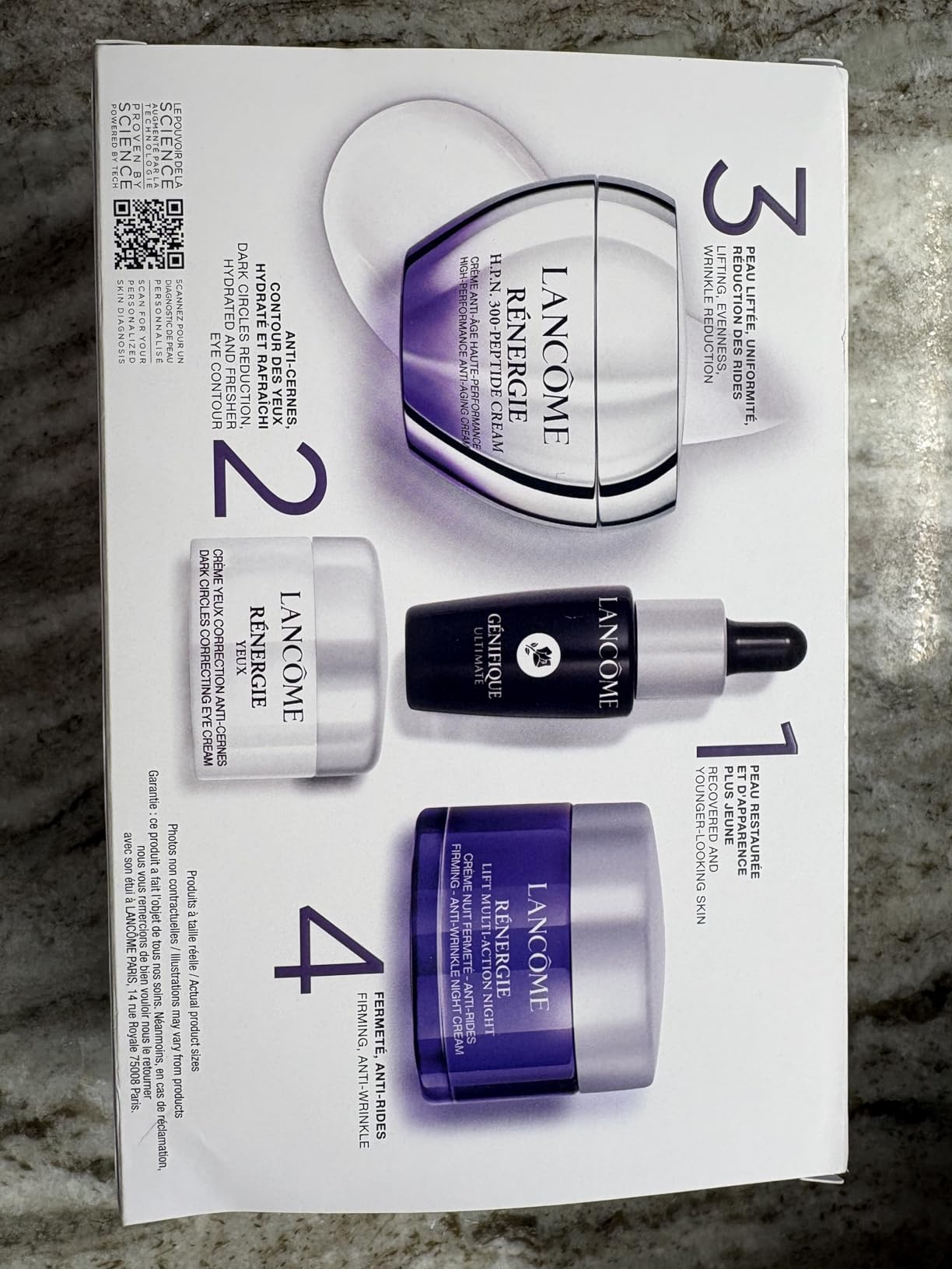 Lancôme Rénergie Skincare Trial Gift Set -Trial Set for Anti-aging Skincare Routine With Genifique Ultimate, Rénergie Day/Night Cream, and Eye Cream (1.6 Fl Oz) customer photo 2