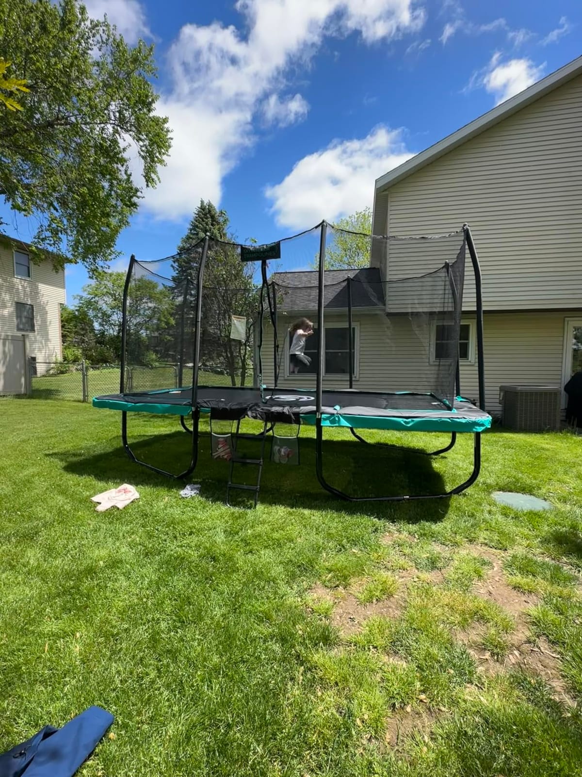 Skywalker Signature Series Trampoline with Enclosure | Black Powder-Coat Frame, Patented No-Gap Enclosure, XPE Safety Foam, Thicker Spring Pad, Storage Bag customer photo 1