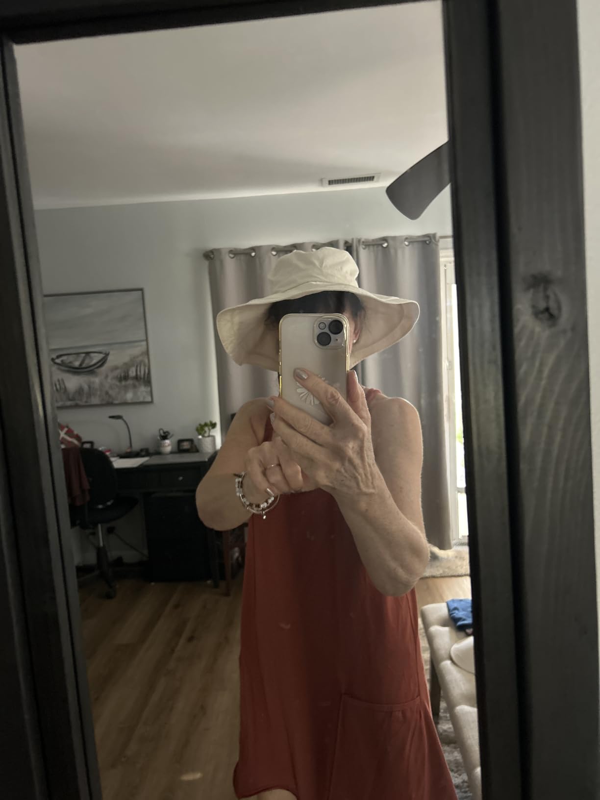 FURTALK Womens Sun Hat with Ponytail Hole Beach Hiking Summer Wide Brim UPF 50+ Outdoor Protection Foldable Bucket Hat customer photo 1