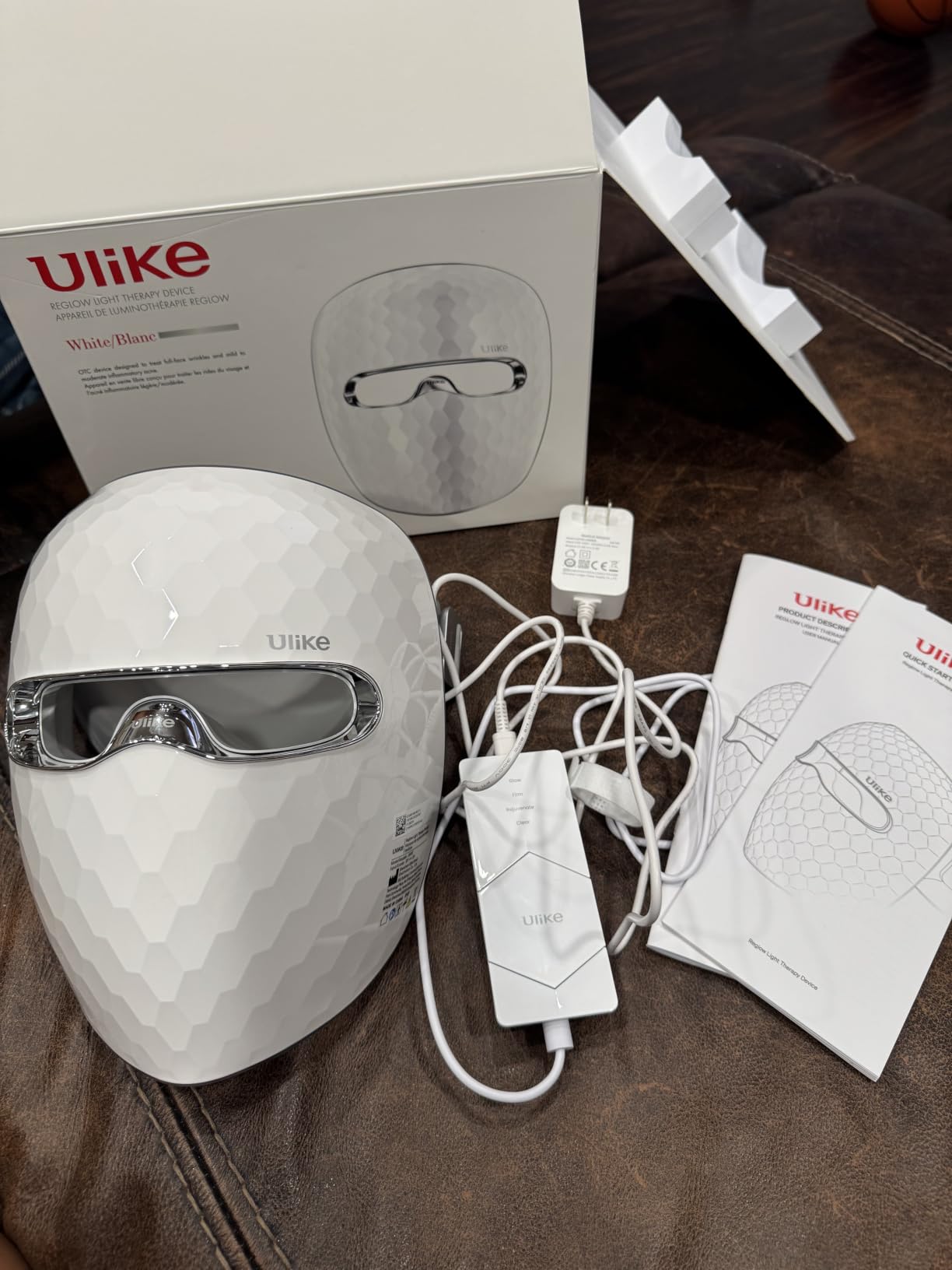 Ulike Red Light Therapy Mask for Face, 360° full face coverage | Red, Blue, Yellow & Infrared Light, Acne & Anti-Aging, Cordless, Remote Control, Eye Protection, Home Skincare Device customer photo 2