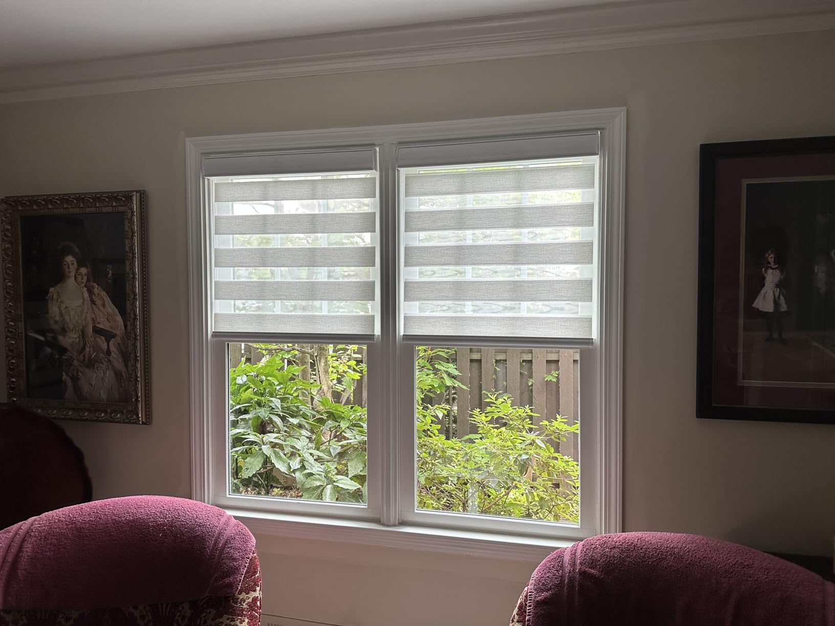 Kincmo Motorized Blinds with Remote App Voice Control, Custom Zebra Shades | Ultra Quiet Electric Blinds for Windows Doors, Work with Apple HomeKit, Alexa, Google Home (100% Blackout Gentle Black) customer photo 1
