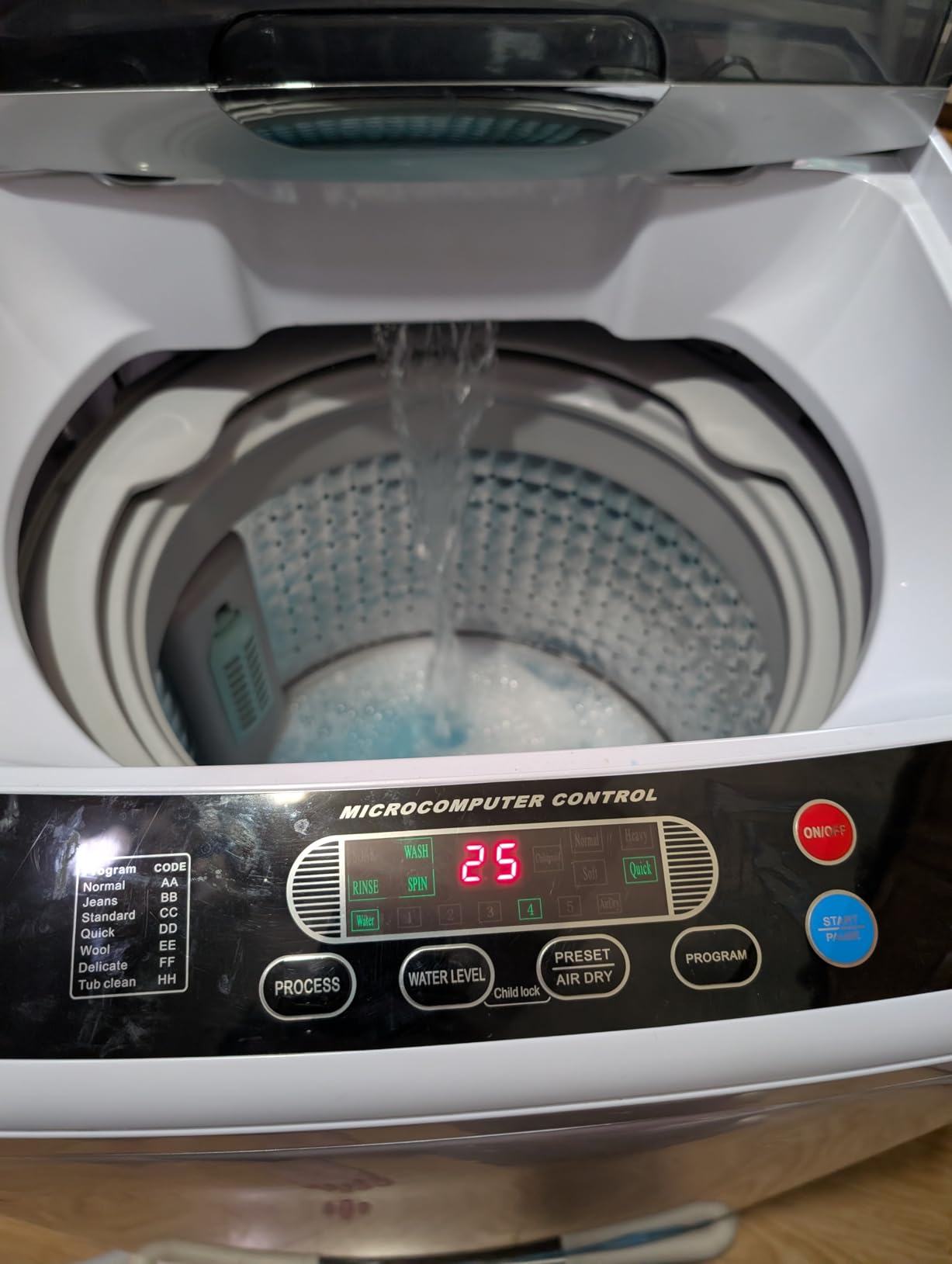 ROVSUN 25LBS Portable Washing Machine, Full-Automatic Electric Laundry Machine with Stainless Steel Drum customer photo 2