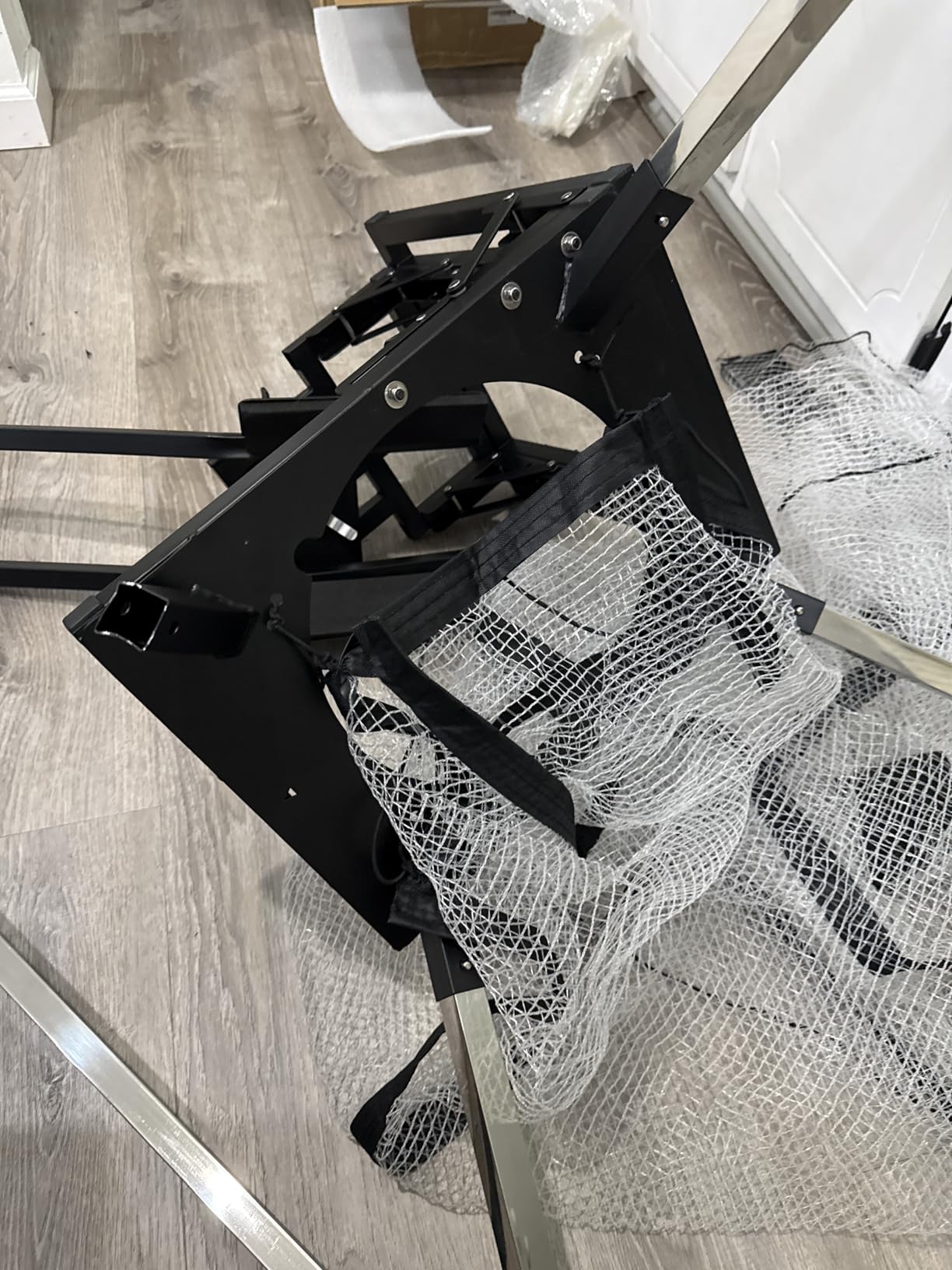 Basketball Rebounder with Rotating Track, Basketball Shot Trainer Rebounder with Net Return System for Efficient Training, Suitable for Indoor & Outdoor Use, Easy Assembly & Convenient Storage customer photo 2