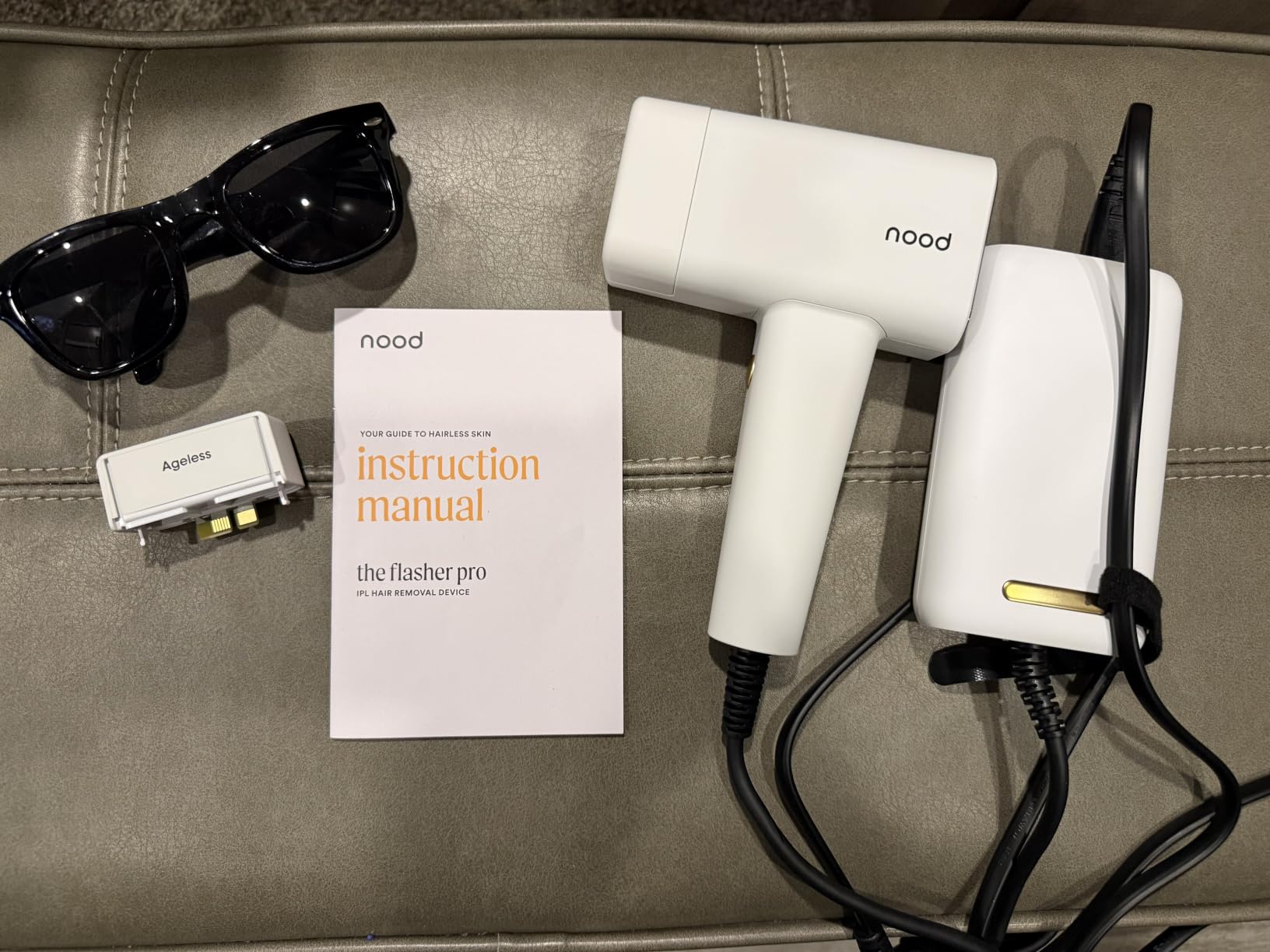Nood Flasher Pro | IPL Laser Hair Removal Device, Forbes Best Product 2026 | Clinical-Grade Permanent Results At Home, CryoSoothe Tech with 5 Power Settings, Pain-Free 10 Min Sessions, Works Everywhere customer photo 1