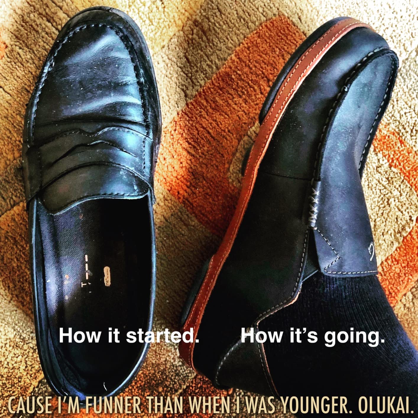 OluKai Moloa Men's Premium Leather Shoes, Easy Slip On & Off Design customer photo 1