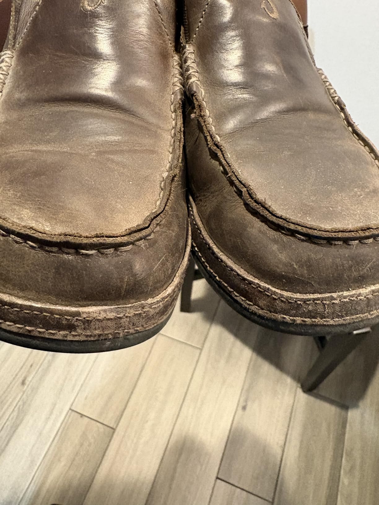 OluKai Moloa Men's Premium Leather Shoes, Easy Slip On & Off Design customer photo 2