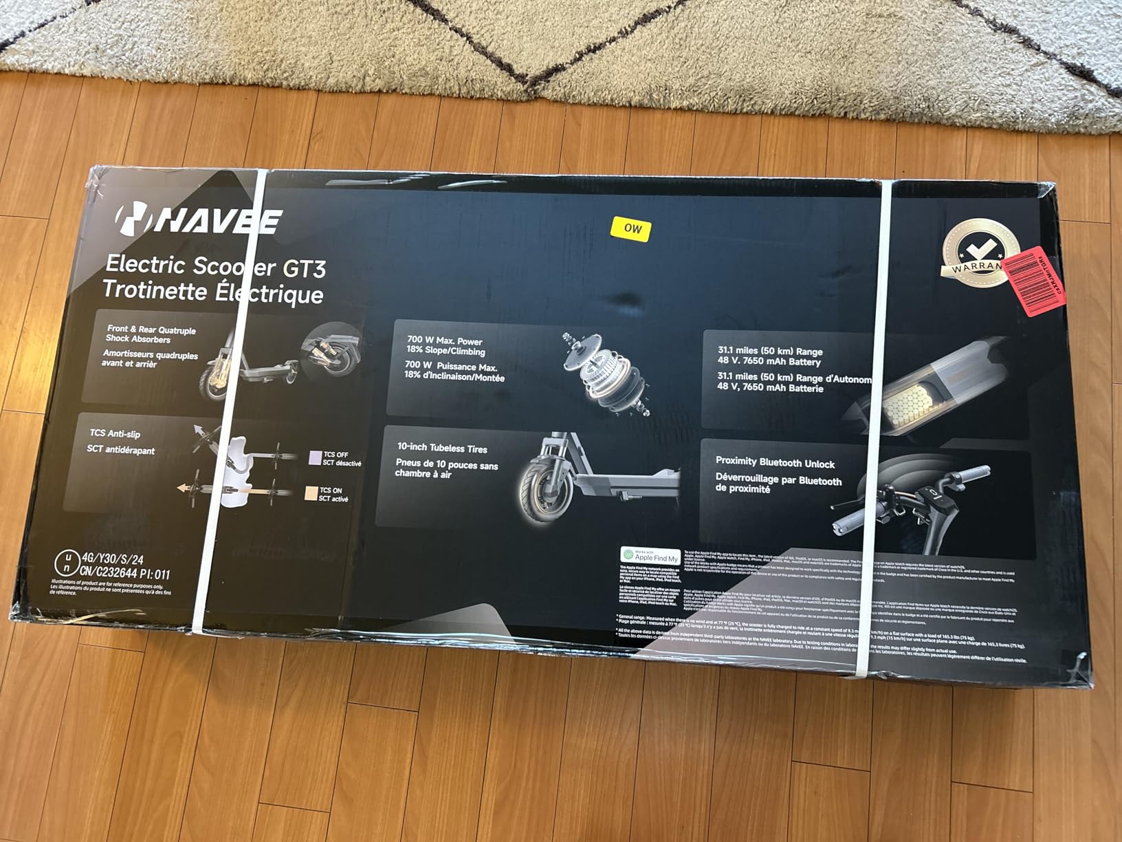 NAVEE GT3/ST3 Series Electric Scooter, 20/25 MPH Top Speed, 47/38/30 Miles Max Range, 1000W/1350W Motor with Dual Suspension, 10