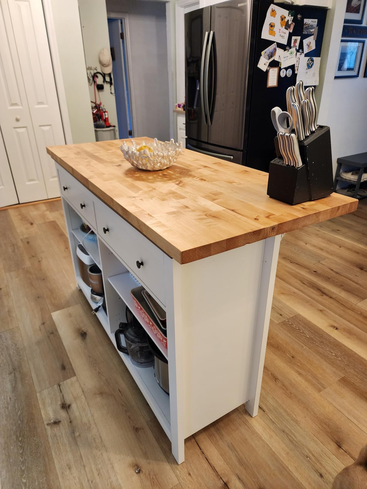 72x25 inch 1.5 Thick Butcher Block Countertop | 6ft Unfinished Solid Birch Wood Table Top DIY Wooden Board for Kitchen Island Dining Room, Washer Dryer Workbench customer photo 2