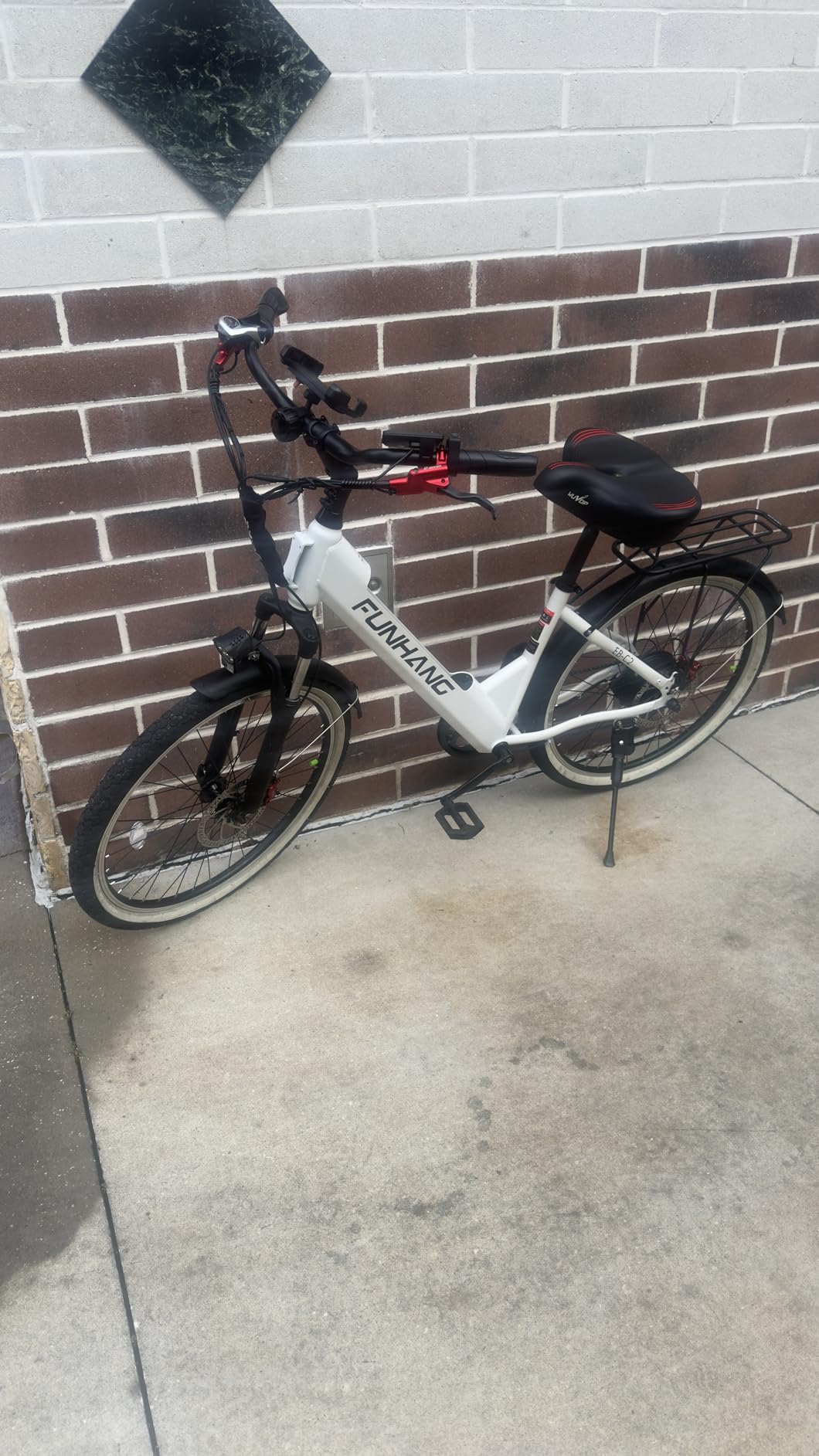 Funhang Electric Bike for Adults, 1000W Peak Ebike, 50Miles 20MPH Step Thru Electric Bicycle, 26