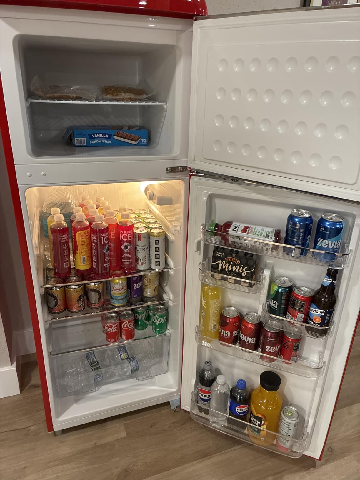 Frigidaire, 2 Door Apartment Size RETRO Refrigerator with Top Freezer, Chrome Handles, 7.5 cu ft, GREEN customer photo 2