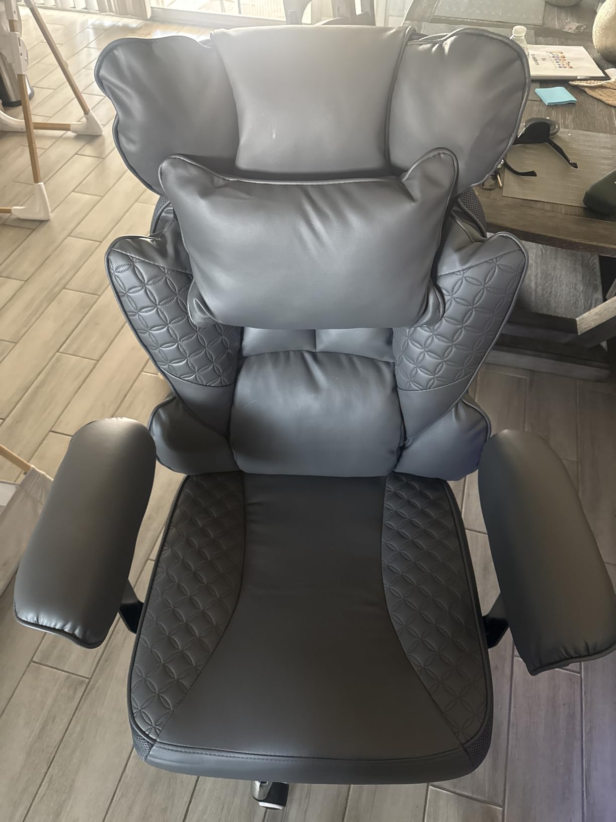 GTPLAYER Big and Tall Gaming Chair 400lbs Heavy Duty Office Chair with Foot Rest & Ergonomic Pocket Spring Lumbar Support, High Back 3D Saddle Shaped Cushion for Back Pain Relief, Matte-Black customer photo 1