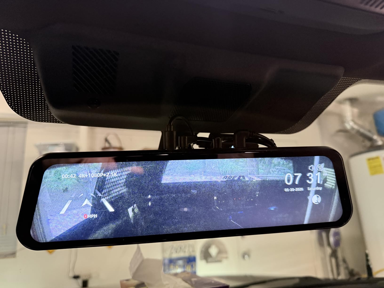 WOLFBOX G900 Tripro Bumper 3 Channel 4K Mirror Dash Cam, 8MP STARVIS IMX678 | Free 256GB Card, 12'' 4K+2.5K+1080P Front and Rear Bumper Dash Cam, Night Vision, 5.8GHz WiFi, Voice Control, Fits Car/Truck/SUV customer photo 2