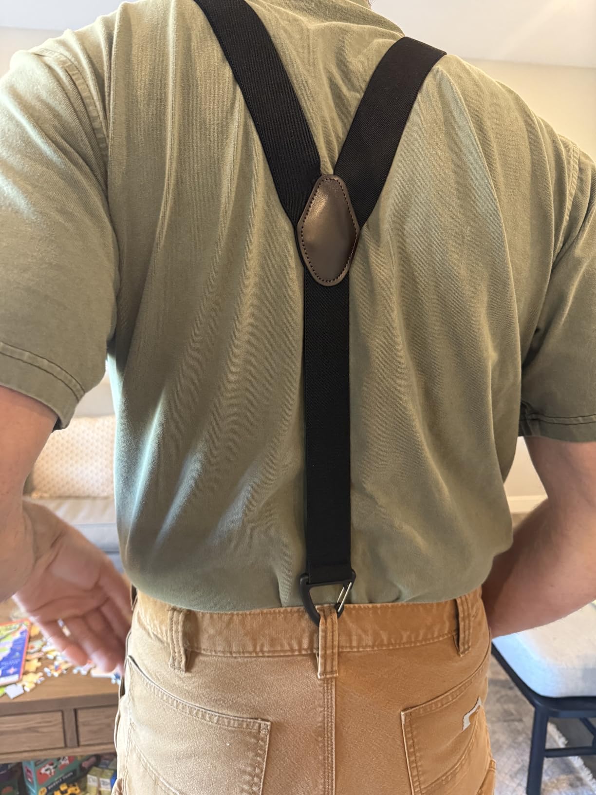 1.5 In Y Belt Loop Suspenders for Unisex Under Clothing with 3 Hooks customer photo 1