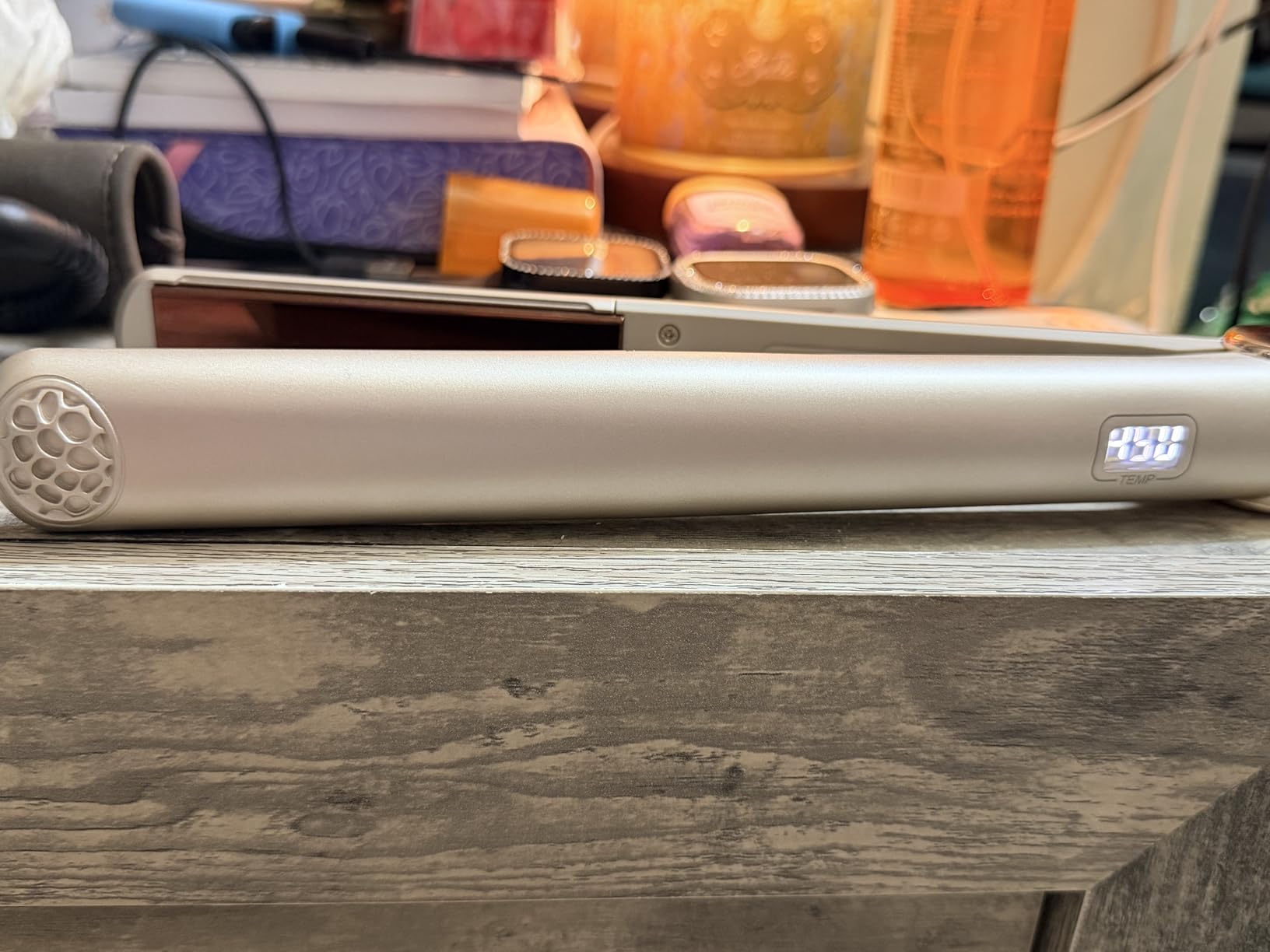 TYMO Flat Iron Hair Straightener - Titanium Hair Straighteners for Women, 1 Inch Professional Travel Flat Iron, Portable Straightener and Curlers with 10s Heat Up, 32 Temp, Dual Voltage & LED Display customer photo 2