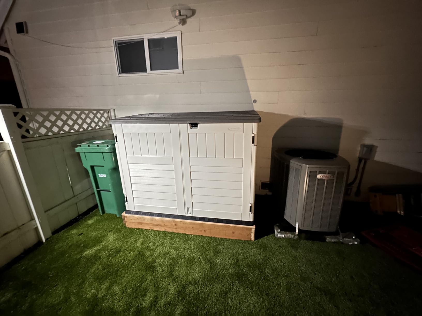 Suncast 5.9' x 3.7' Horizontal Stow-Away Storage Shed, Resin, Hinged Lid customer photo 2