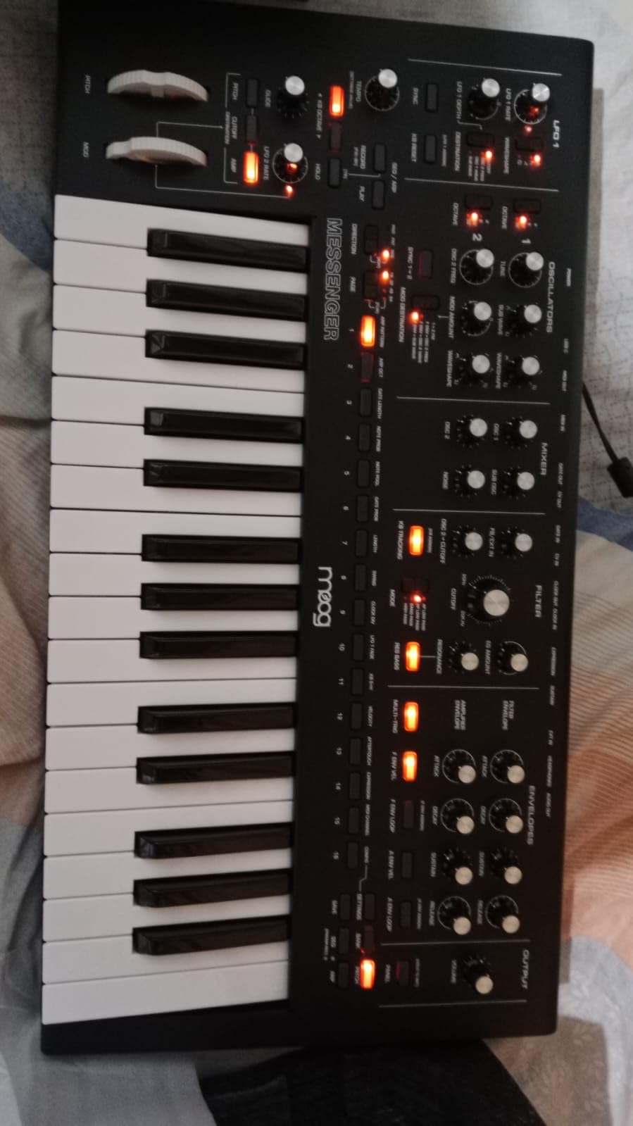 MOOG Messenger Monophonic Analog Synthesizer | 32 Keys, 64-Step Sequencer, 256 Presets customer photo 1