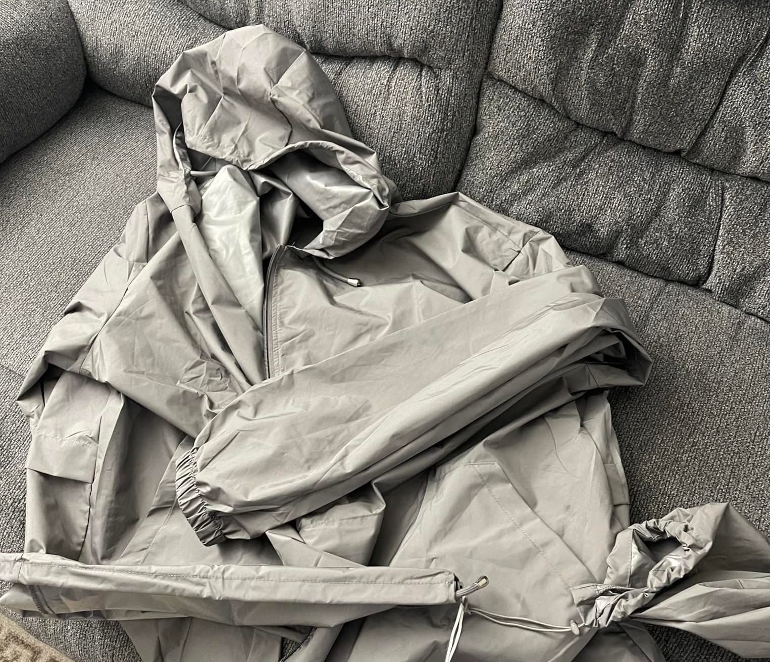 UIQUR Mens Rain Jacket Raincoat Waterproof Windbreaker customer photo 2