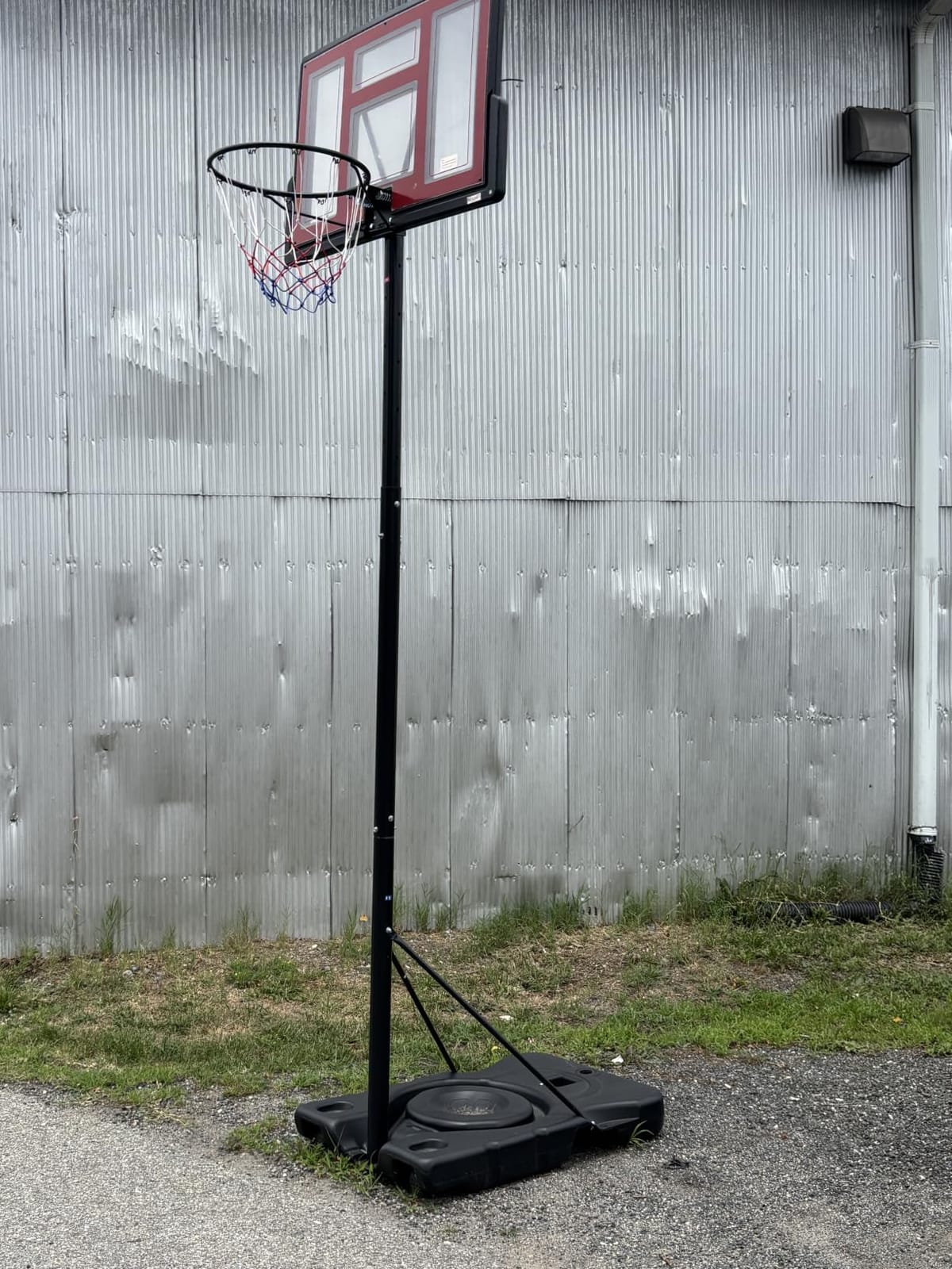 DUMOS 10FT Adjustable Height Portable Basketball Hoop Outdoor for Adult, 44 Inch Shatterproof Backboard w/Shock Absorbent Rim, Fillable Base, 2 Wheels for Swimming Pool/Indoor customer photo 1