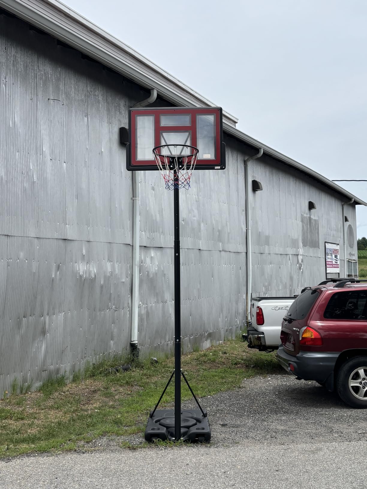 DUMOS 10FT Adjustable Height Portable Basketball Hoop Outdoor for Adult, 44 Inch Shatterproof Backboard w/Shock Absorbent Rim, Fillable Base, 2 Wheels for Swimming Pool/Indoor customer photo 2