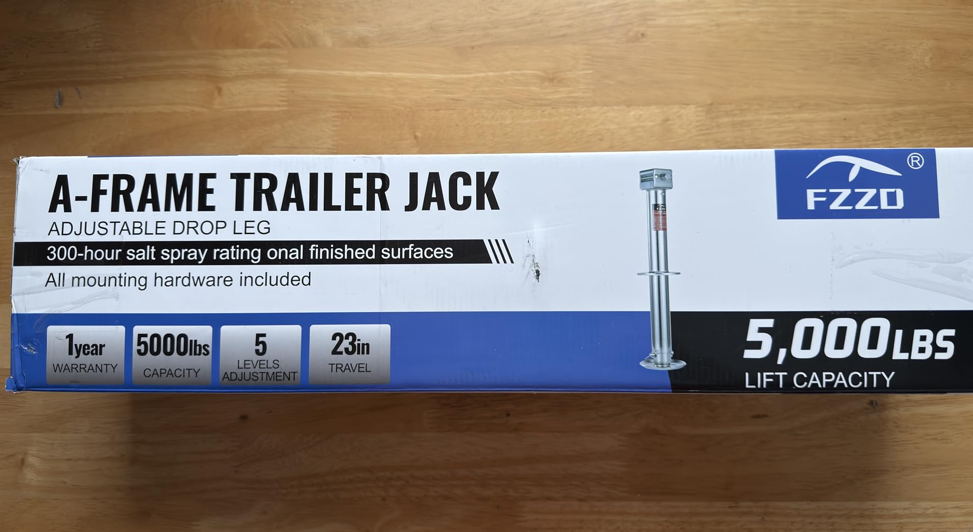 FZZD 5000 lbs A-Frame Trailer Jack, 20-24V Cordless Drill Compatible, 23