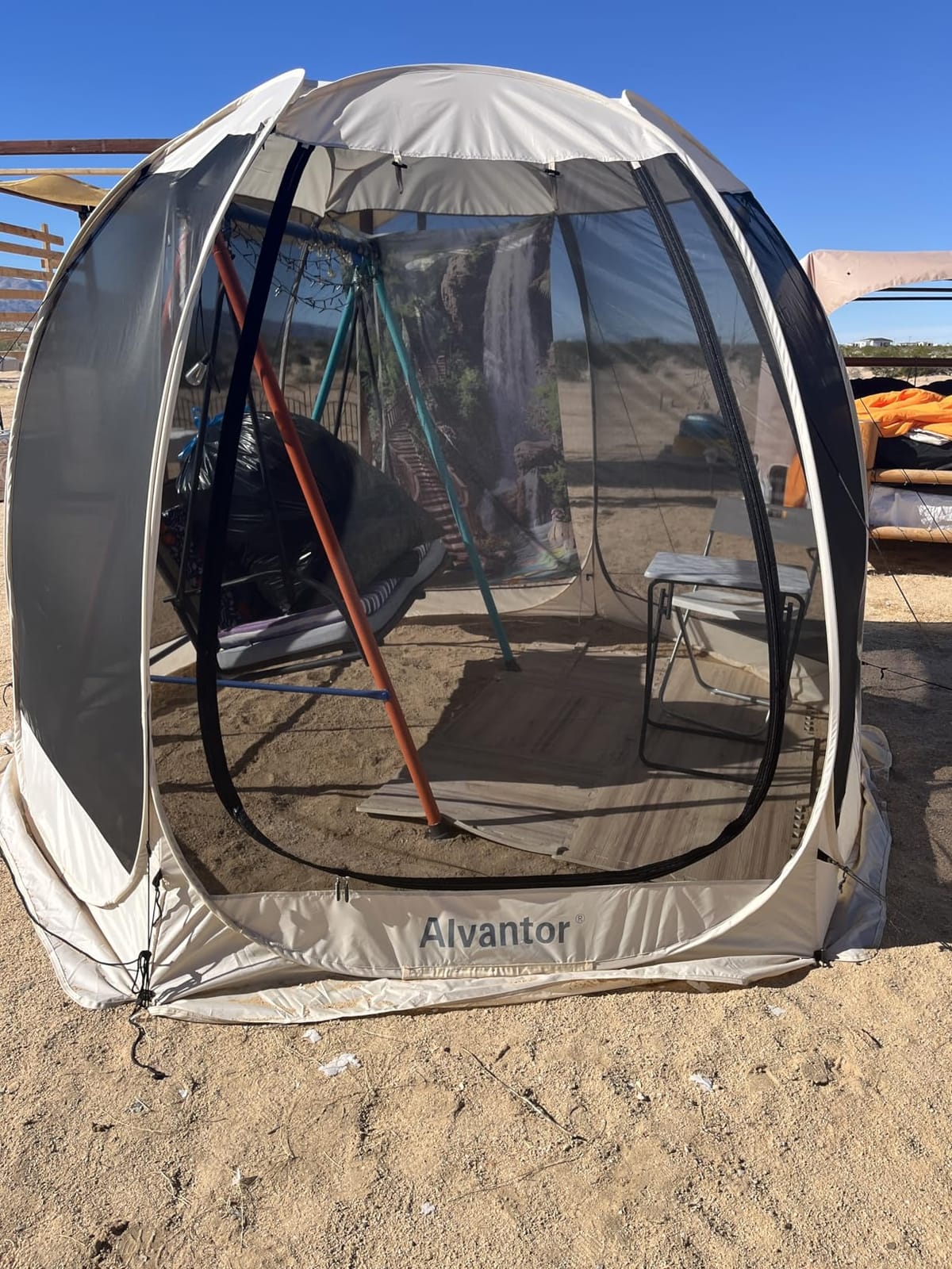 Alvantor Pop Up Screen House Tent, Instant Outdoor Gazebo with Mosquito Netting & UPF 50+ Sun Protection, Portable Canopy Shelter for Patio, Backyard, Camping (2-10 Person) customer photo 1