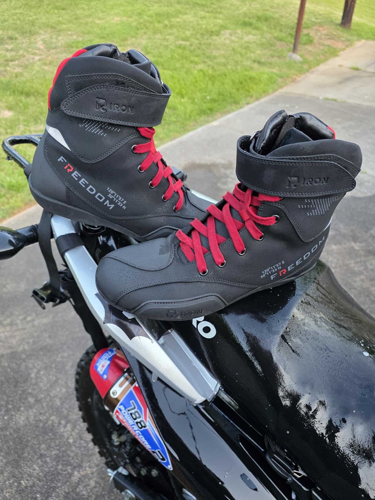 RIDEIRON Motorcycle Shoes Men CE Certified Protective Riding Boots customer photo 1