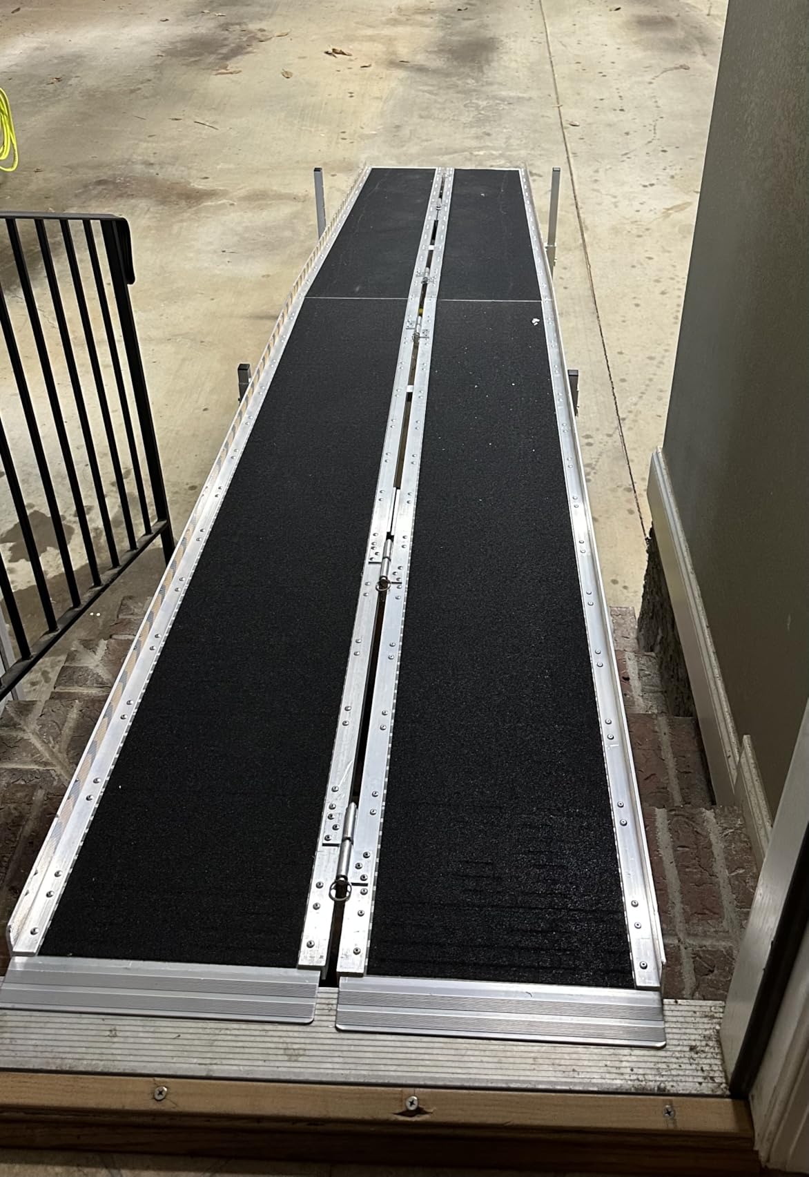 MAASTERS Wheelchair Ramp 12 Feet - Loading Capacity 600 lbs - ADA Compliant | portable, foldable, 2 extra support legs customer photo 2