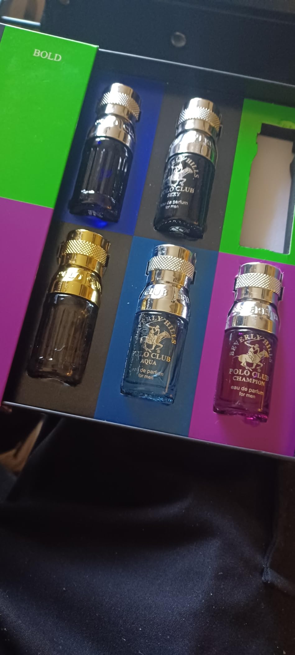 Beverly Hills Polo Club Discovery Collection 8PC Men's Cologne Gift Set - 8 Unique 0.34oz Travel Fragrances - Versatile Scents in Sleek Slider Box for Gifting & Travel customer photo 1