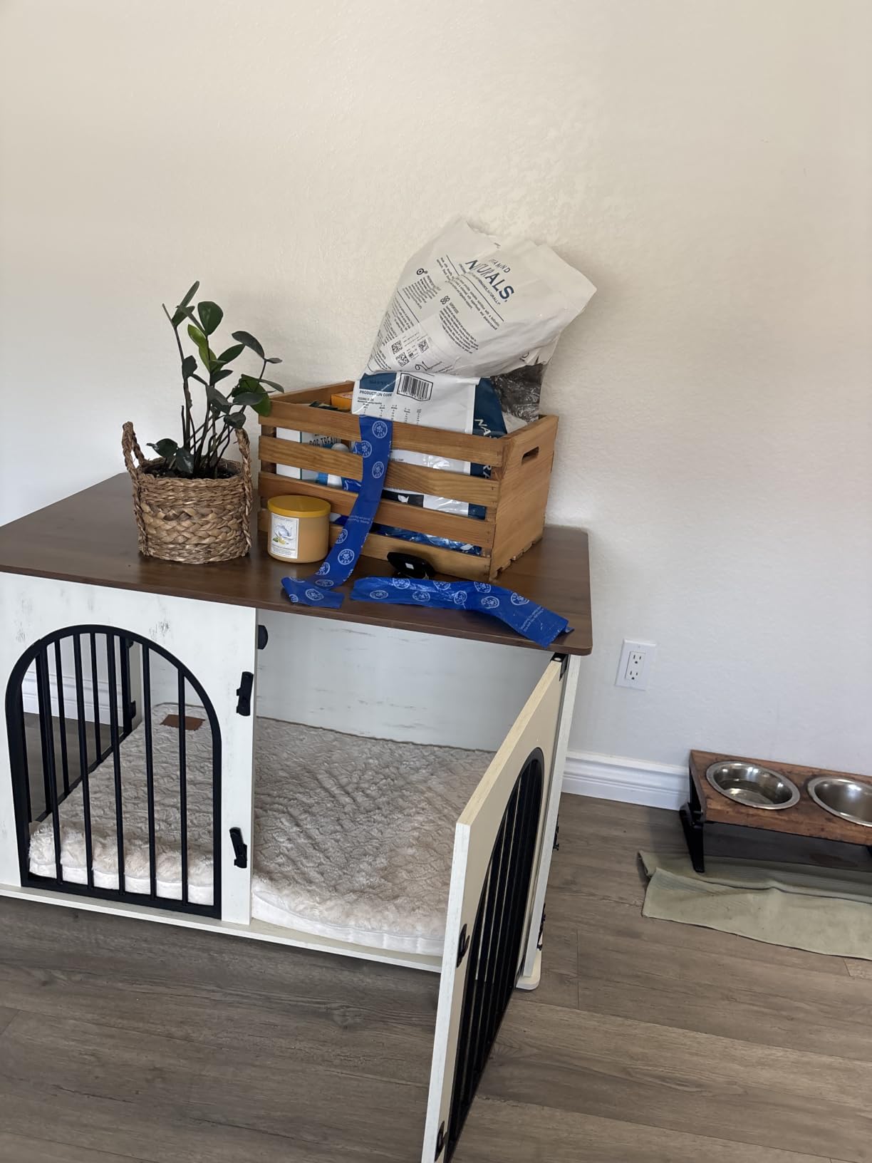Hzuaneri 26.8'' Dog Crate Furniture, Dog Kennel Indoor for Small Dogs | Wooden Dog Crate End Side Table customer photo 1