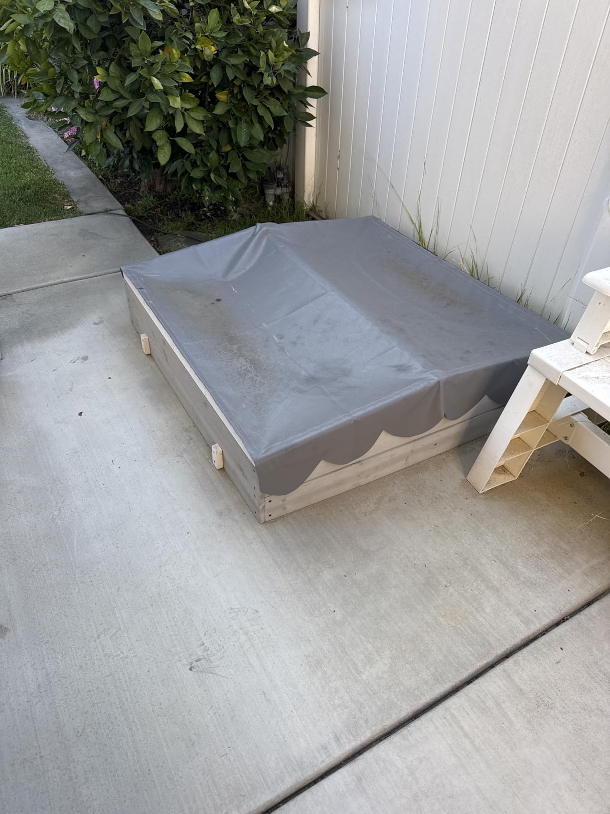 Kids Sandbox with Lid & Canopy, 2 Benches, Outdoor Sand Pit for Ages 4-8 | Adjustable Canopy, Converts to 2 Benches, Bottom Liner, Wooden Cover customer photo 2