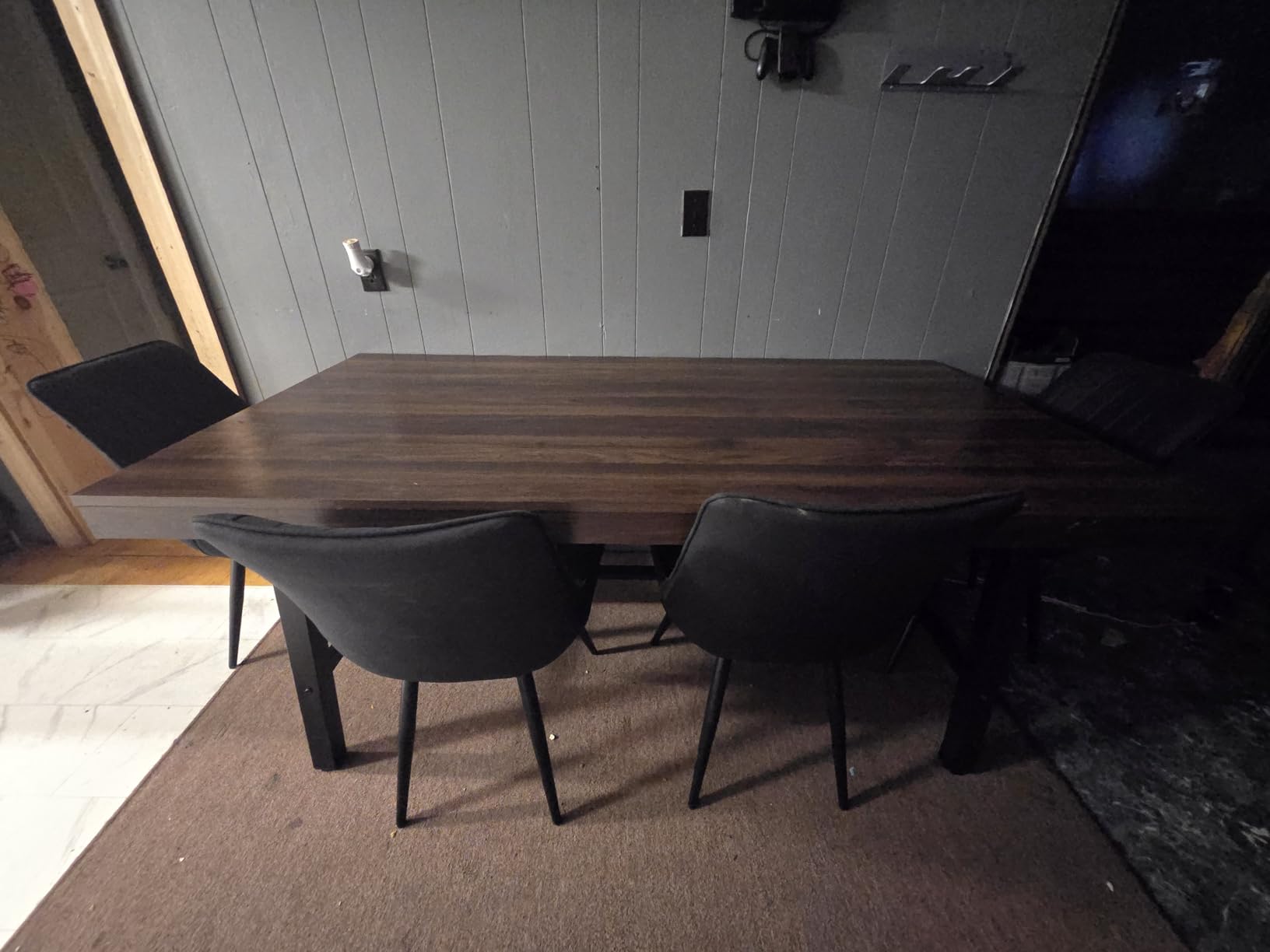 GarveeHome Industrial Dining Table for 6-8, 70.87