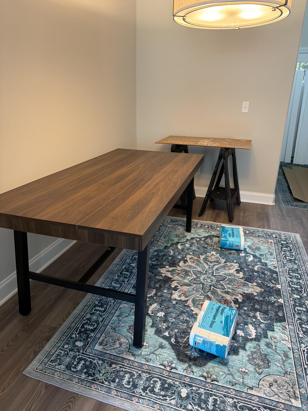 GarveeHome Industrial Dining Table for 6-8, 70.87