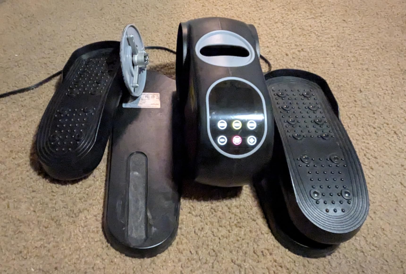 MERACH Under Desk Elliptical, Leg Exerciser While Sitting for Seniors | Quiet Portable Electric Seated Pedal Exerciser Machine with Remote Control & 12-Speeds for Home Office customer photo 2