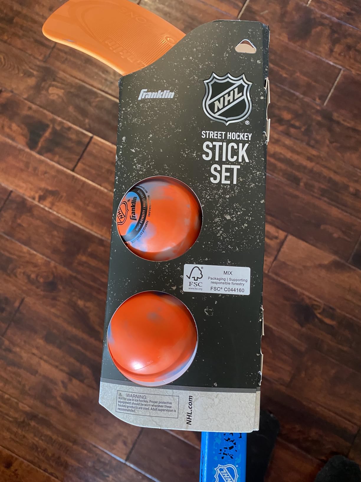 Franklin Sports NHL Kids Street Hockey Stick + Balls Set - Youth 40 In | Poplar Birch Shaft Build, Shot Zone Grip Texture, Replaceable Blade Design, Roller Ready customer photo 1
