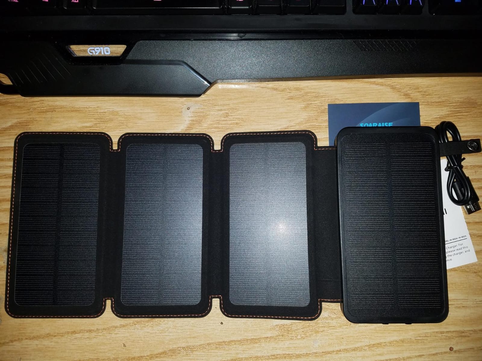 SOARAISE Solar Power Bank 48000mAh Wireless Portable Charger with 4 Cables | Solar Charger with 4 Solar Panels, 48000mAh High Capacity, PD QC 3.0 Fast Charging Battery Pack, Flashlights for Camping customer photo 1