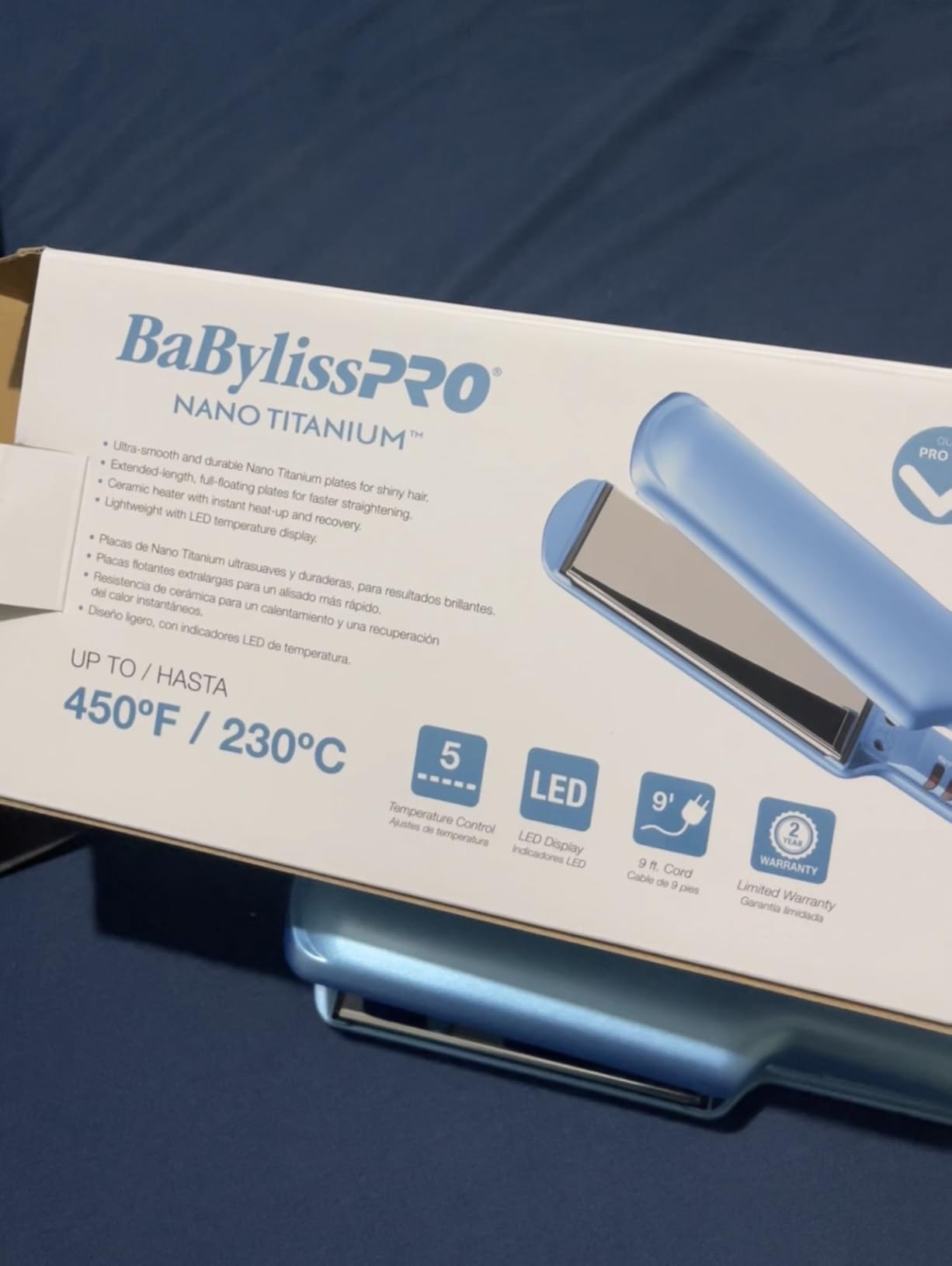 BabylissPRO Nano Titanium Ultra-Sleek Hair Straightener, Flat Iron for All Hair Types customer photo 1