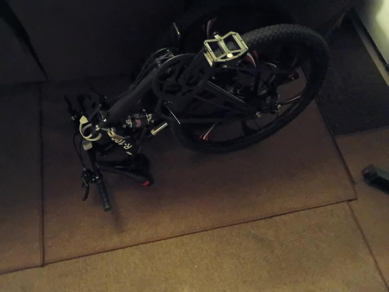 Outroad 26 Inch Folding Mountain Bike, 21 Speed Full Suspension High-Carbon Steel MTB Foldable Bicycle customer photo 1