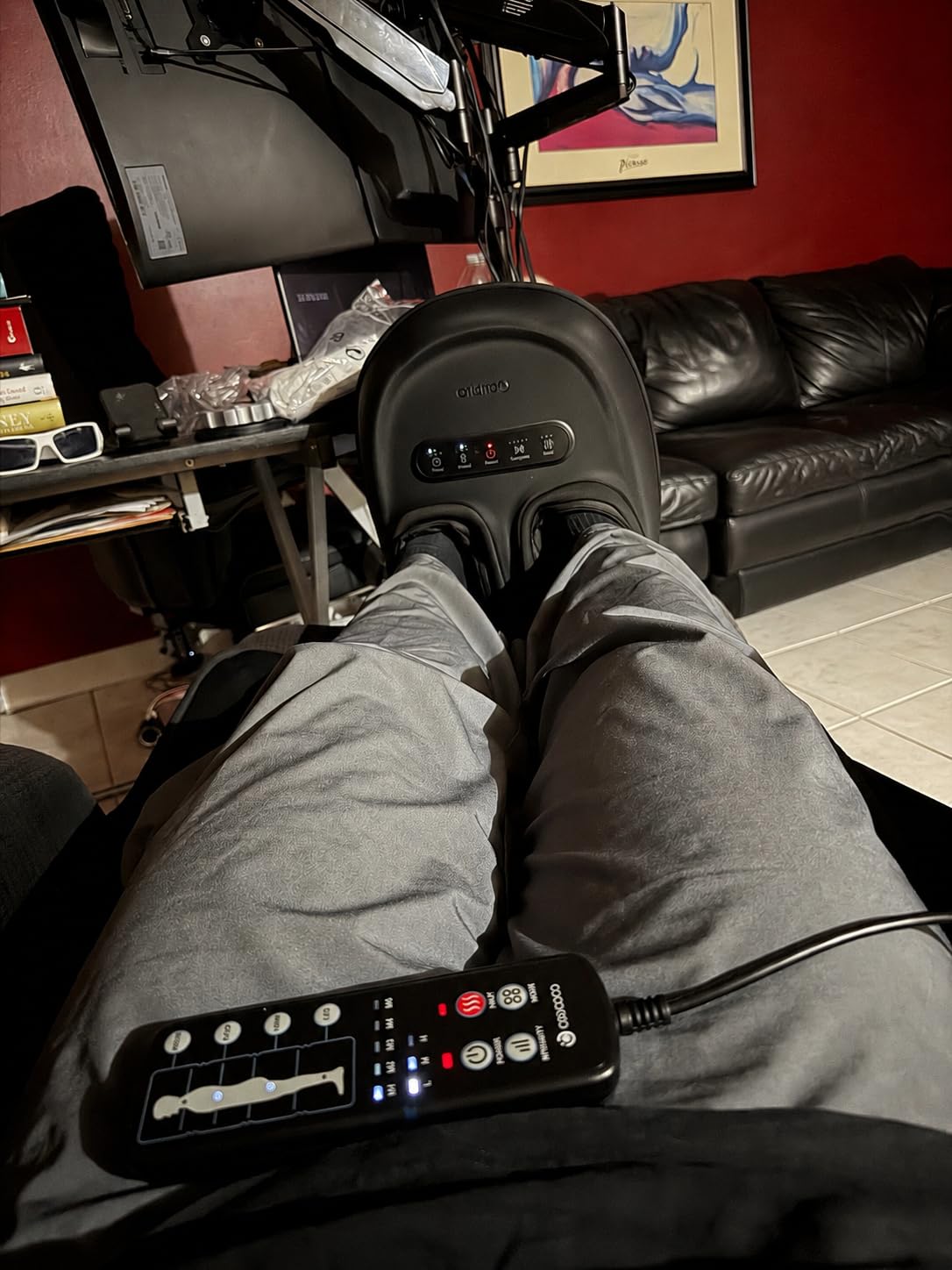 Foot Massager with Heat for Neuropathy-[Upgraded], FSA Eligible HSA | Shiatsu Massager for Plantar Fasciitis Relief, Birthday Gifts for Women, Home & Office Relaxation (with Remote) customer photo 2