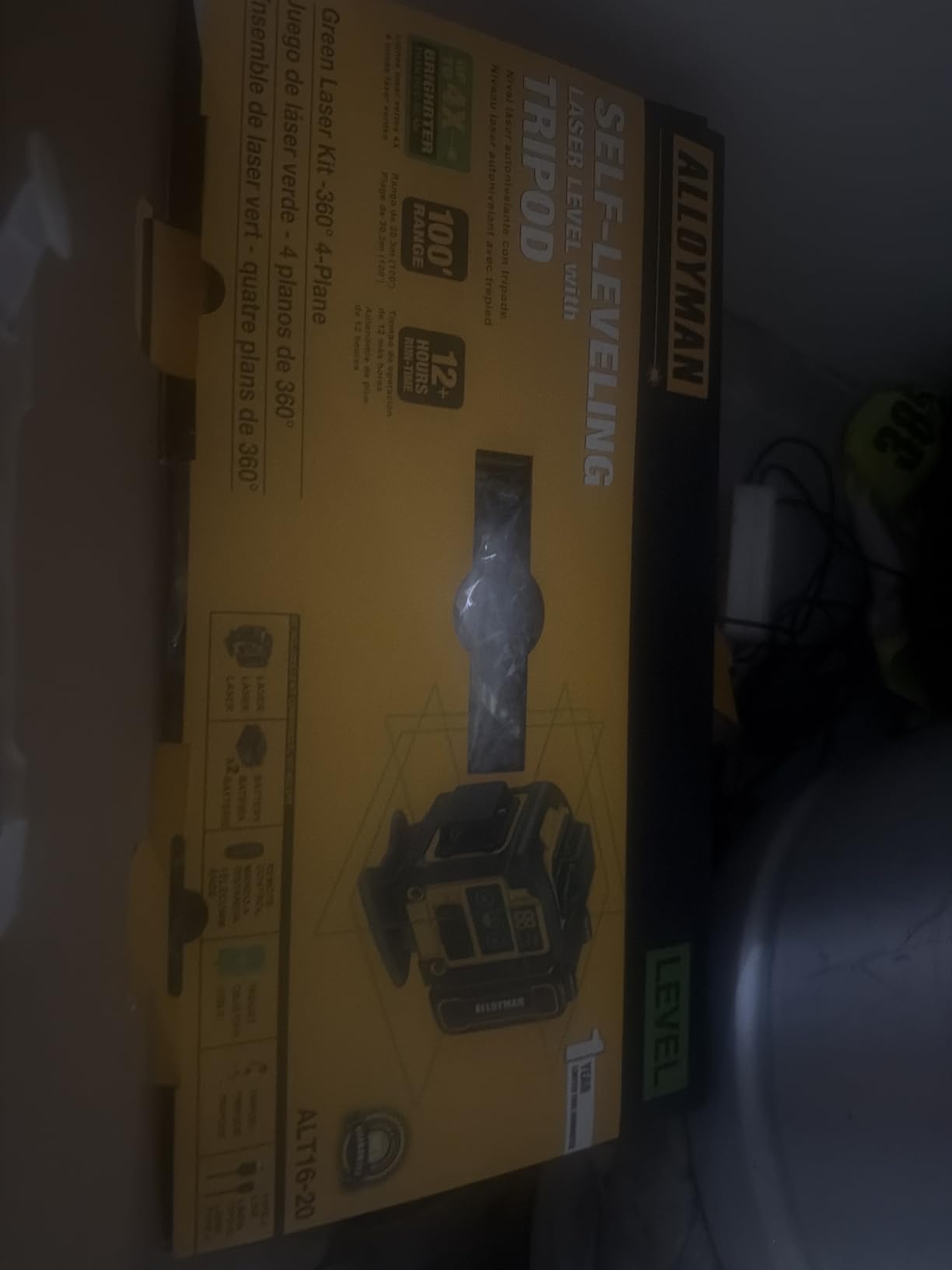 Alloyman Laser Level with Tripod, Laser Level 4× 360° Self Leveling | Green Line Lazer Leveler customer photo 2