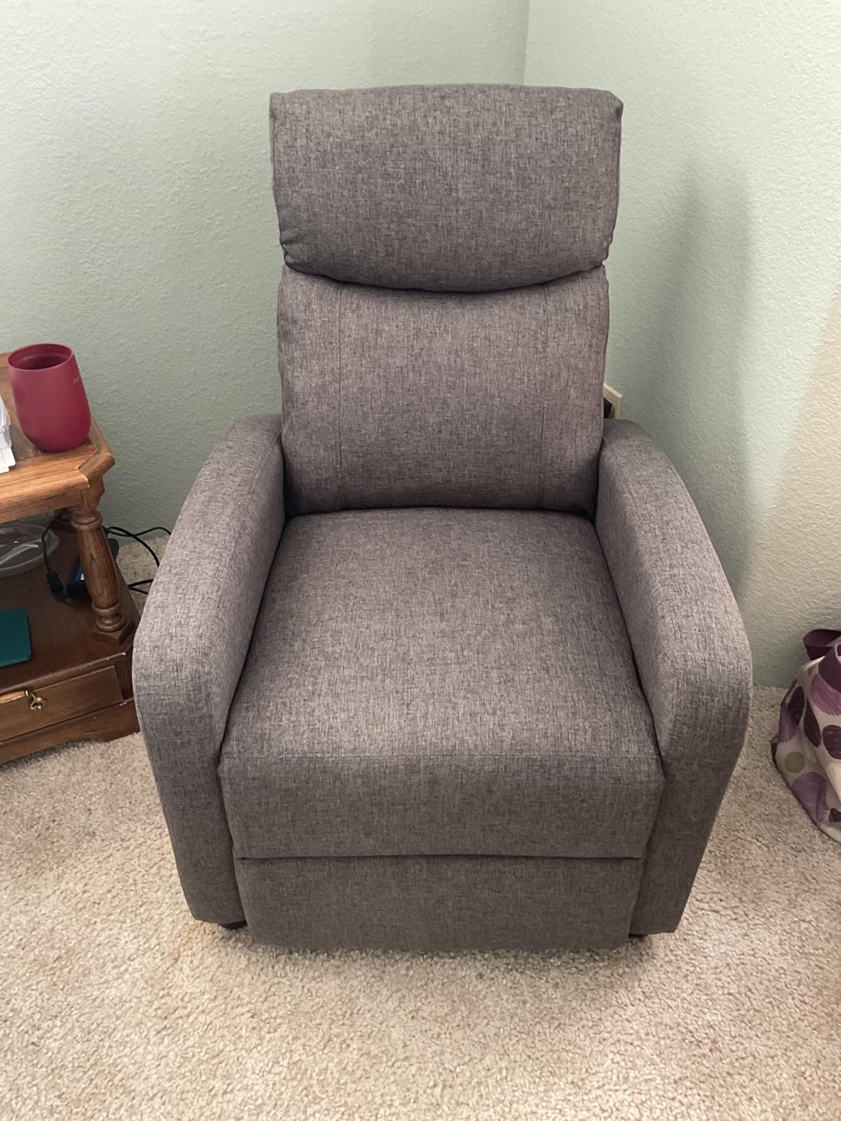 Sweetcrispy Massage Recliner Chair for Adults, Adjustable Home Theater Seating with Lumbar Support, Modern Small Recliners for Small Spaces, Dark Grey customer photo 2