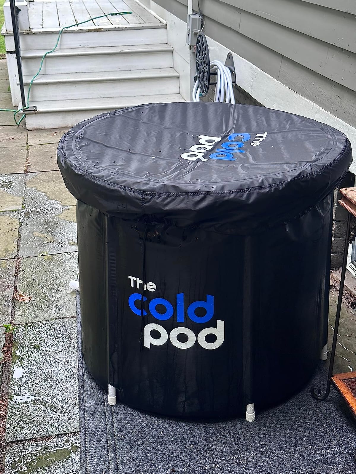 The Cold Pod Cold Plunge Tub: 85 Gal Round Tub with Full-Wrap UV-Reflective Insulation Cover Bundle for Indoor & Outdoors Use - Portable Ice Bath Tub for Athletes&Crossfitters &Wim Hof Enthusiasts customer photo 1