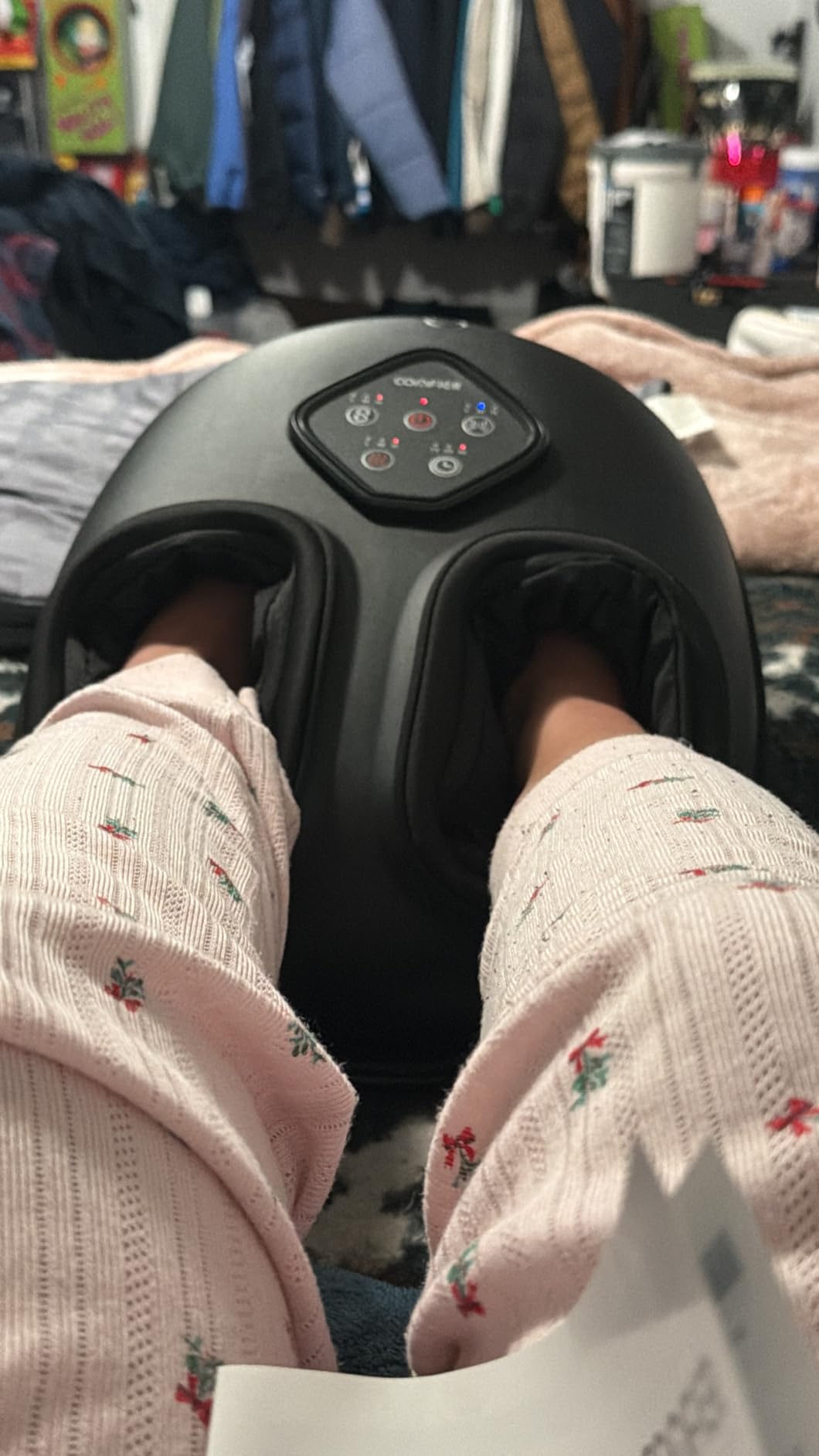 COMFIER FSA Eligible Foot Massager with Heat, HSA Eligible Shiatsu Foot Massager Machine for Plantar Fasciitis, Kneading & Compression for Neuropathy Pain, Fits up to Size 14, Mothers Day Gift customer photo 1