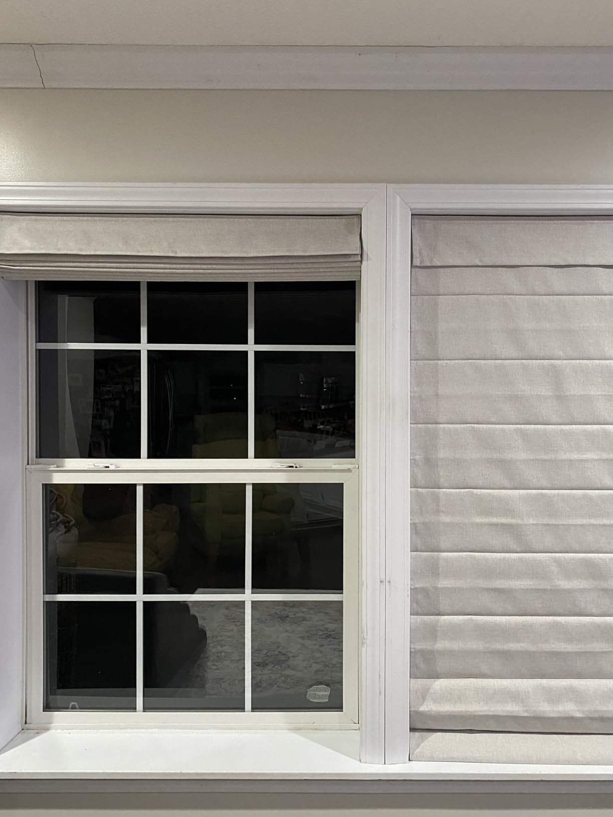 LazBlinds No Drill Roman Shades, Blackout, 35