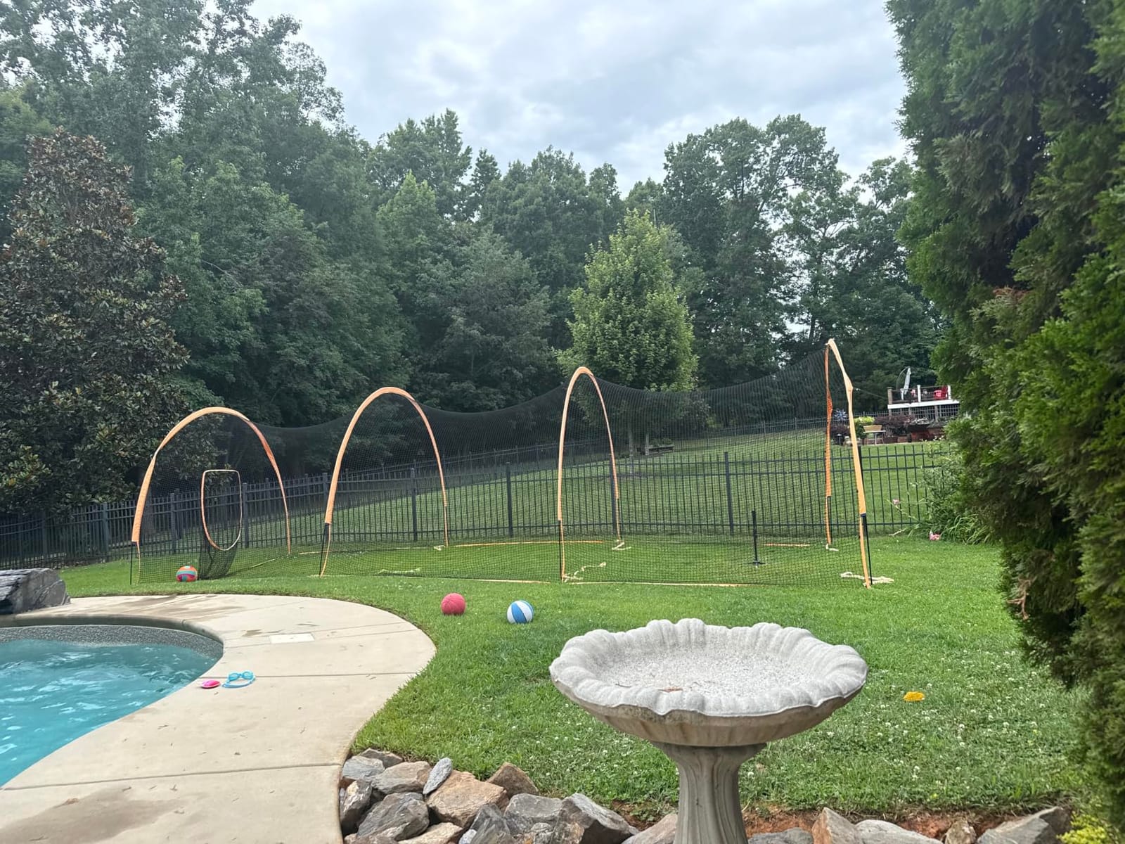 ORIENGEAR Baseball Batting Cage for Backyard, Fully Enclosed Hitting Cage, Baseball and Softball Training Cages, Backyard Hitting and Pitching Practice Net with Frame, 1.25