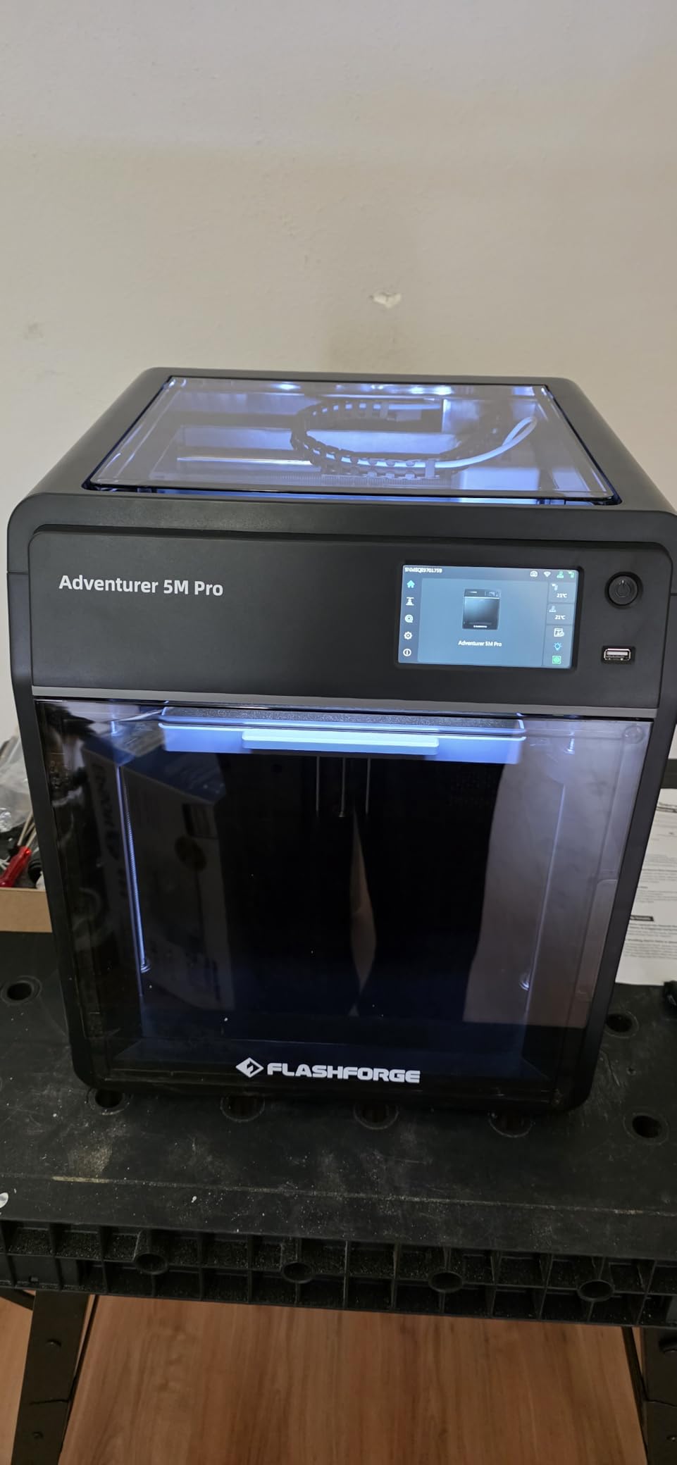 FLASHFORGE 3D Printer AD5M Pro with 250g PLA, 600mm/s High Speed CoreXY High Precision Printing, 280°C Quick-Swap 0.4 & 0.6mm Hotend, 50dB Silence and Built-in Camera, Build Volume 220 * 220 * 220mm customer photo 1