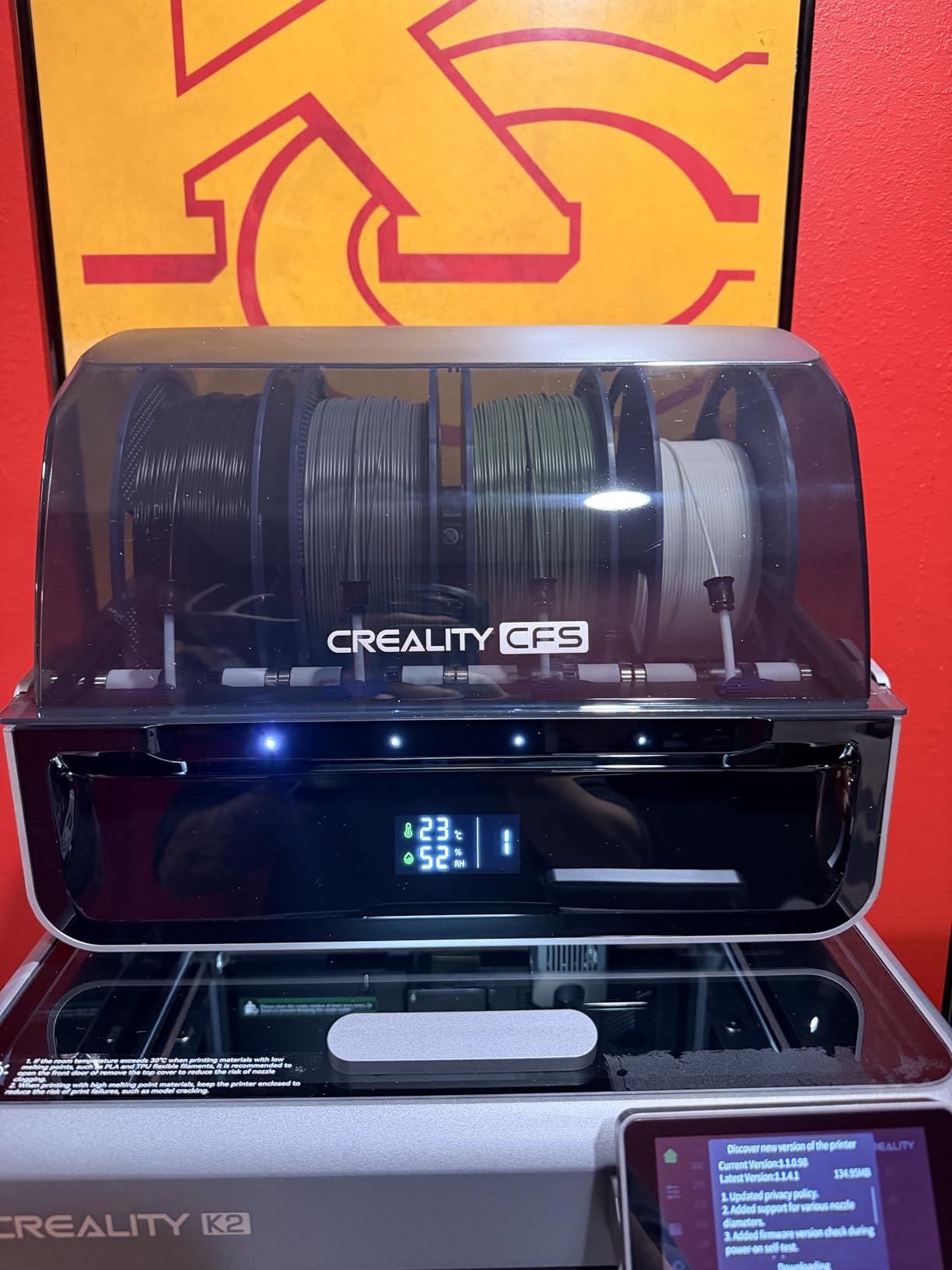 Creality K2 Combo (A) 3D Printer, Multicolor Printing with CFS, 600mm/s Printing Speed, 95% Pre-Assemble, Smart AI Camera & Auto Leveling, Next-Gen Direct Drive Extruder, Build Volume 260*260*260mm customer photo 1