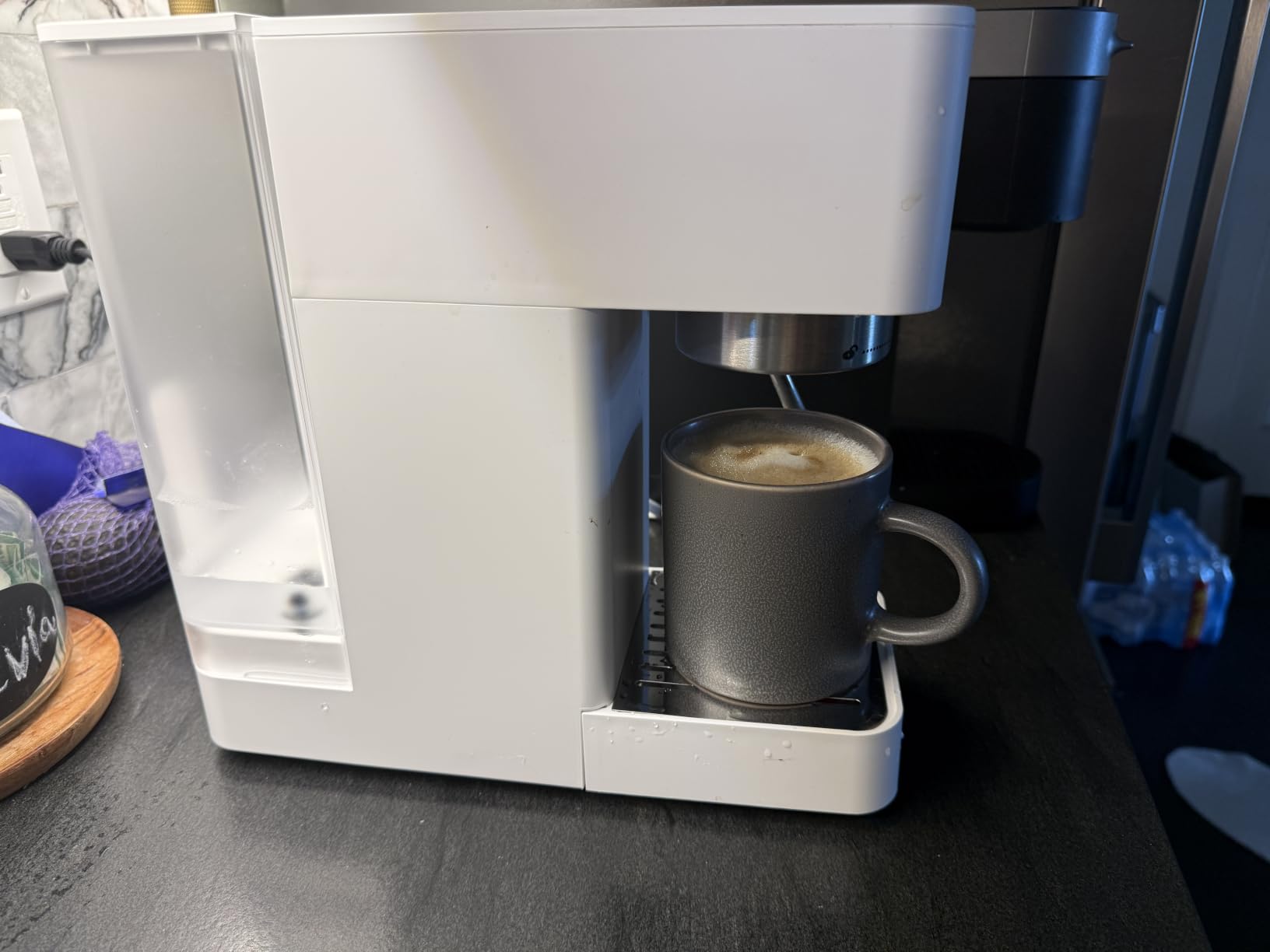 AMZCHEF Espresso Machine 20 Bar, Compact Espresso Maker with Steam Milk Frother, Coffee Maker with 50oz Removable Water Tank for Home, Coffee Machine for Cappuccino, Latte, Americano, 1350W customer photo 2
